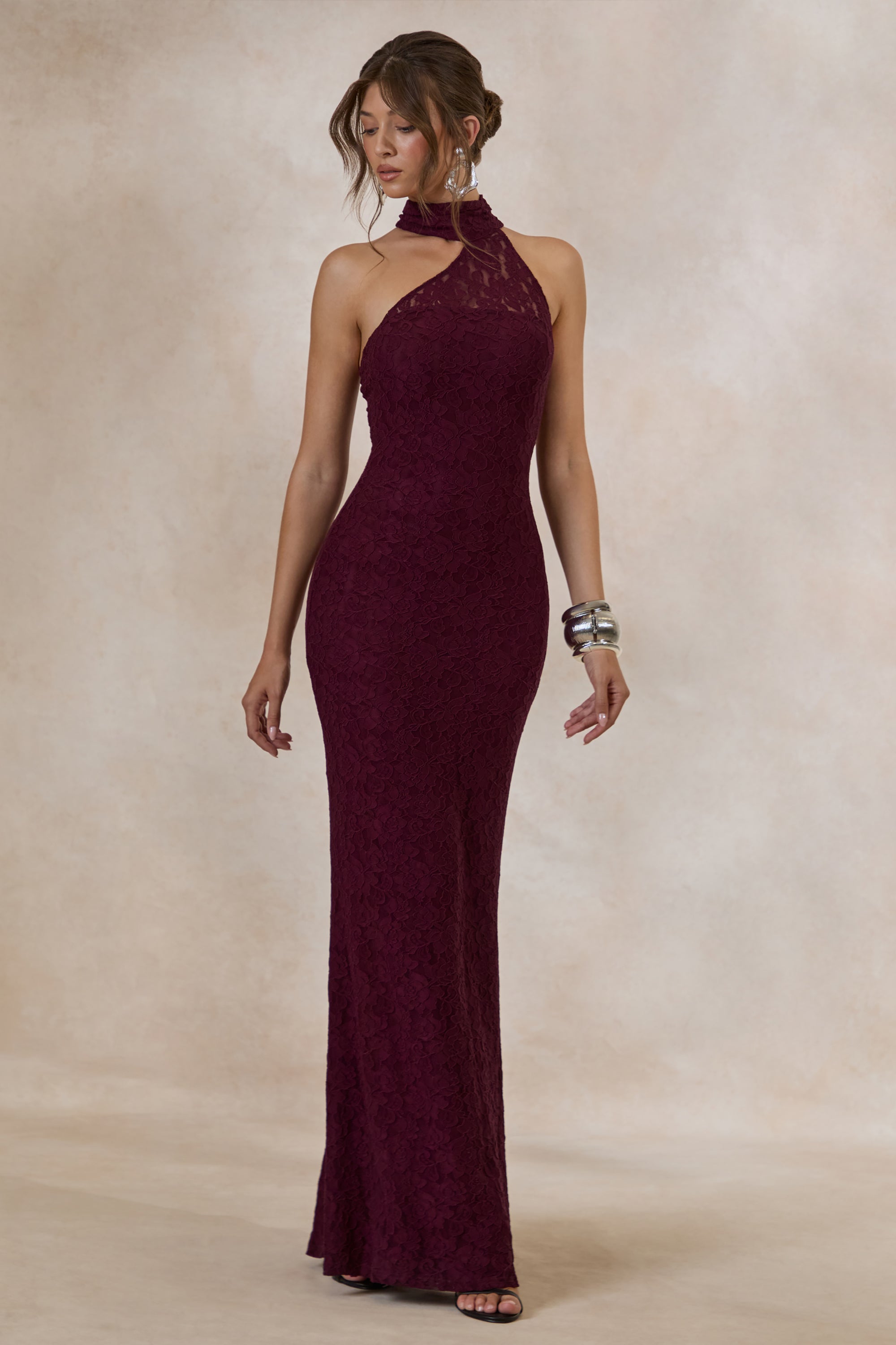 maxi dress with collar neck Alba Sleeveless Halter Neck Collar Maxi Dress