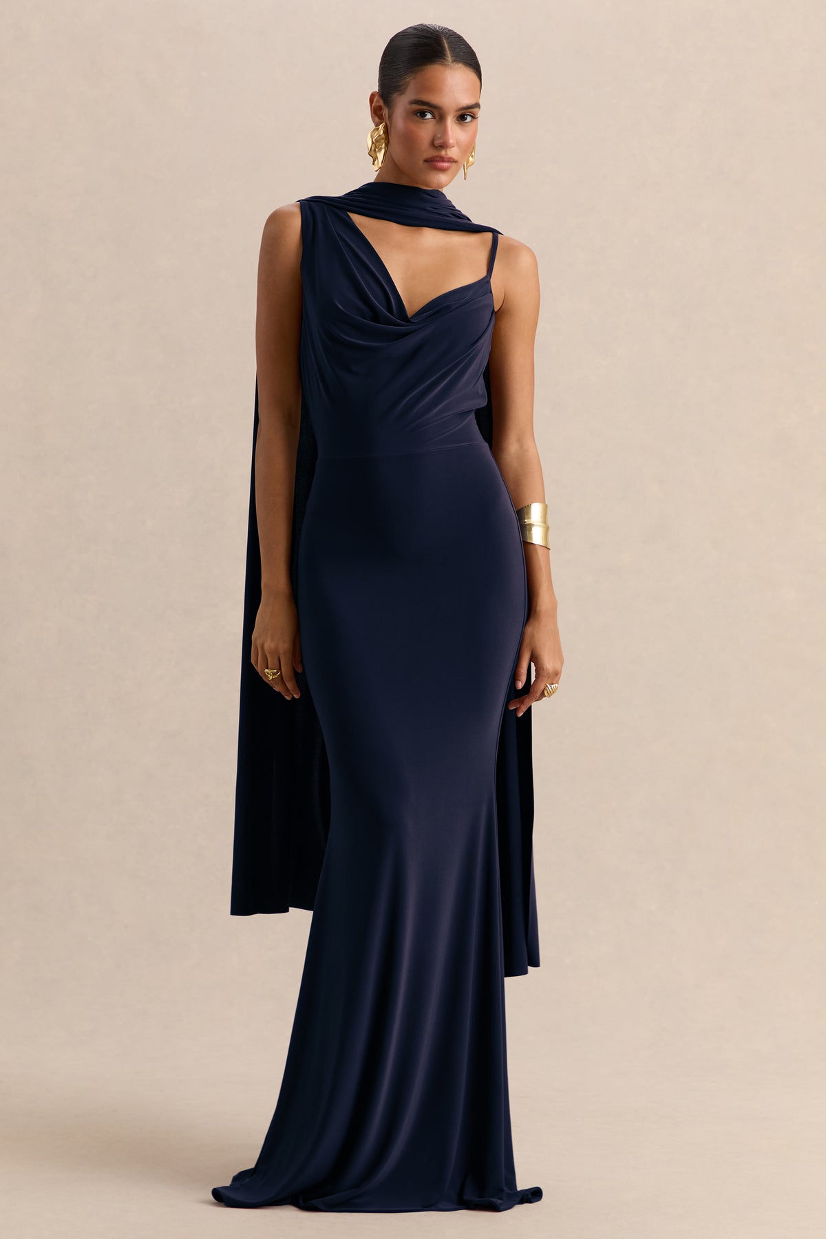 ECM_HR_CL137726010 - Armelia Navy Cowl-Neck Maxi Dress With Scarf-Detail 01.jpg