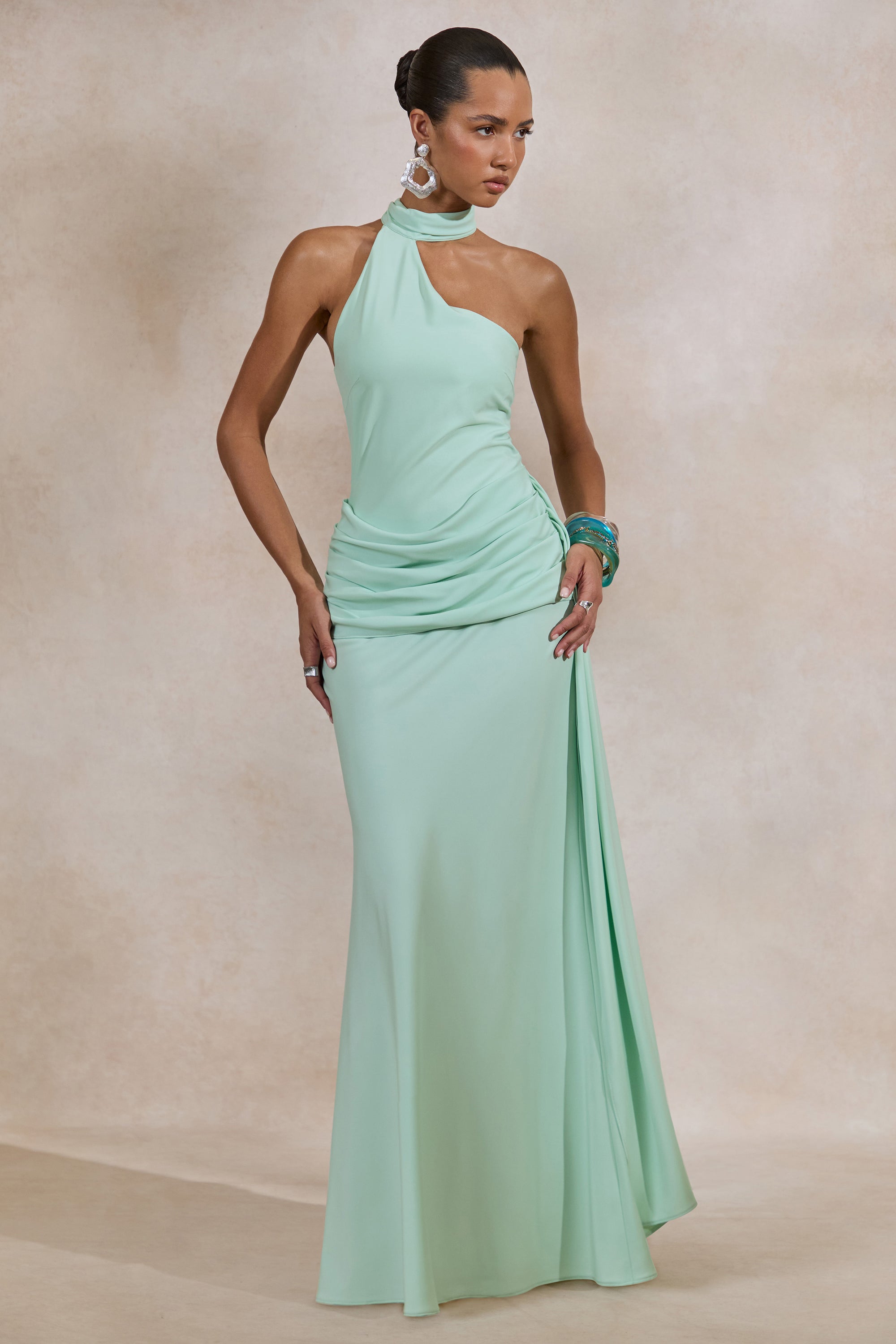 ECM_HR_CL137729032 - Aevina _ Mint Satin Asymmetric-Neck Maxi Dress With Sash-Detail1.jpg