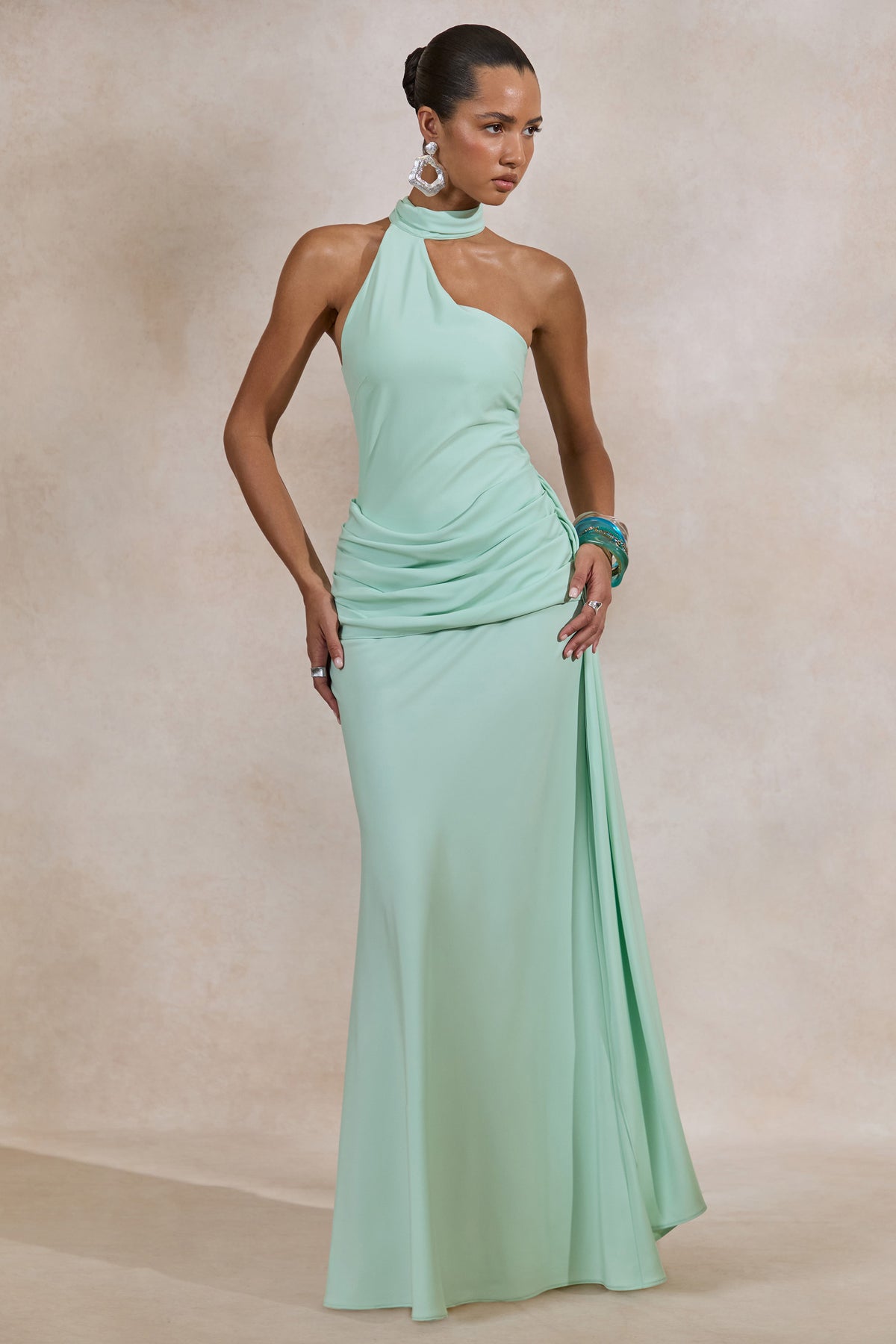 ECM_HR_CL137729032 - Aevina _ Mint Satin Asymmetric-Neck Maxi Dress With Sash-Detail1.jpg