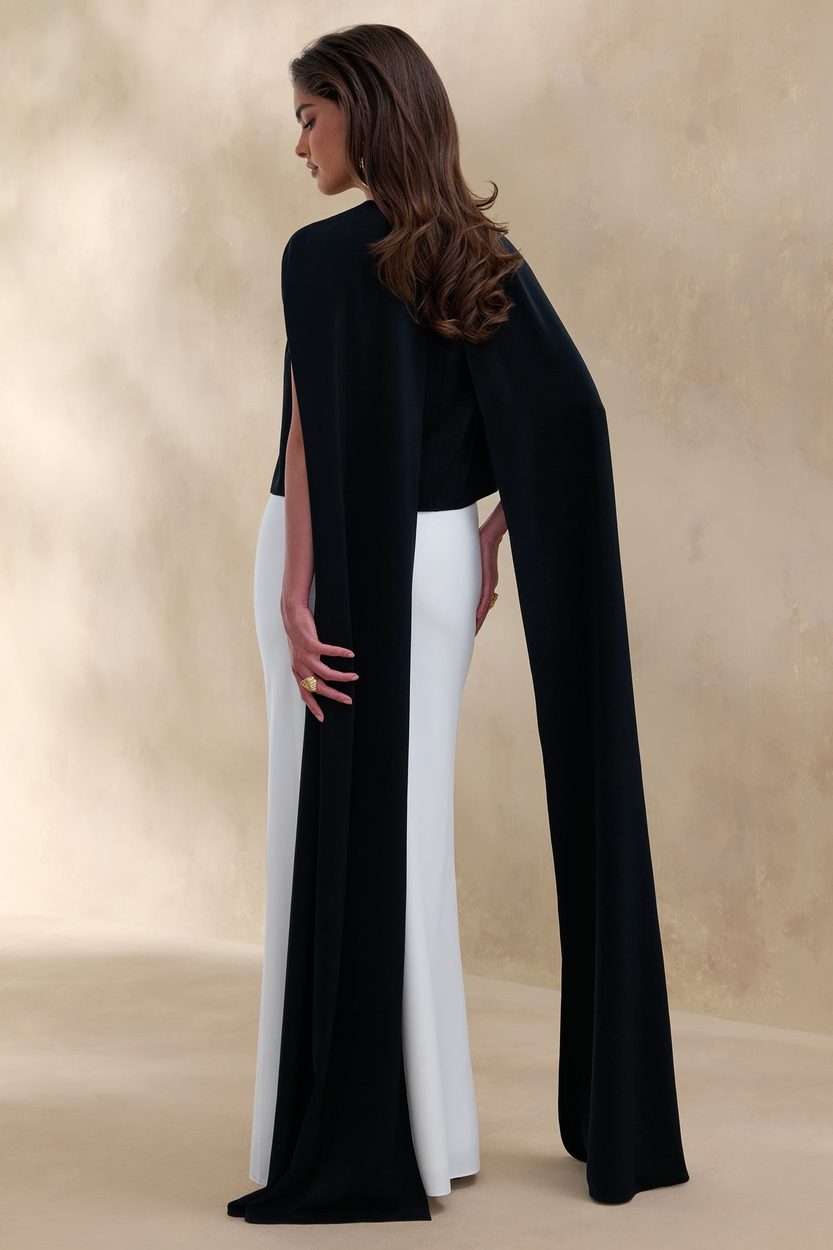 ECM_HR_CL137777001 - Aetheria | Black Satin High-Neck Top With Cape 9.jpg