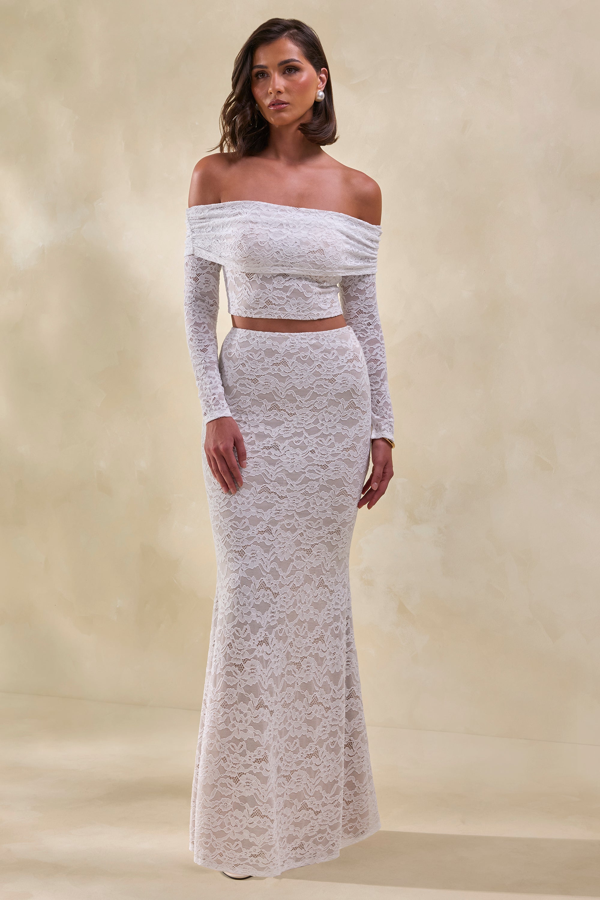 ECM_HR_CL137783110 - Virena White Lace Bardot-Neck Crop-Top + CL137784110 - Viselle White Lace Maxi Skirt2.jpg
