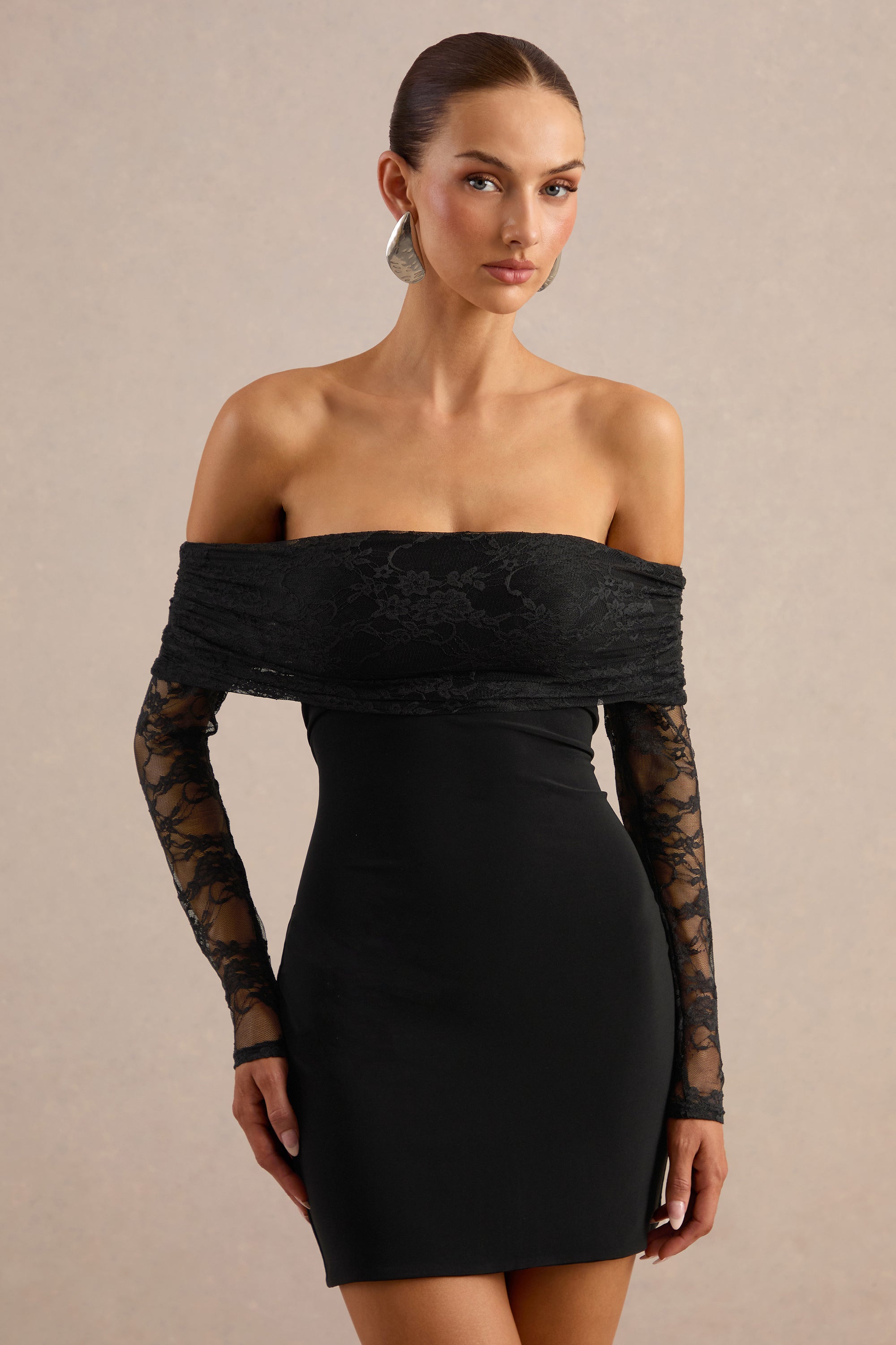 ECM_HR_CL137807001 - Incantelle _ Black Bardot-Neck Mini Dress3.jpg