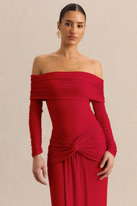 ECM_HR_CL137824100---Helia-_-Red-Bardot-Neck-Bodysuit-With-Ruched-Long-Sleeves-&-CL137840100---Flynne-_-Red-Wrapped-Maxi-Skirt-With-Sash_psd.jpg