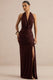 Kavya Dark Brown Extreme Plunge Neck Bodysuit CL137812022 12.jpg