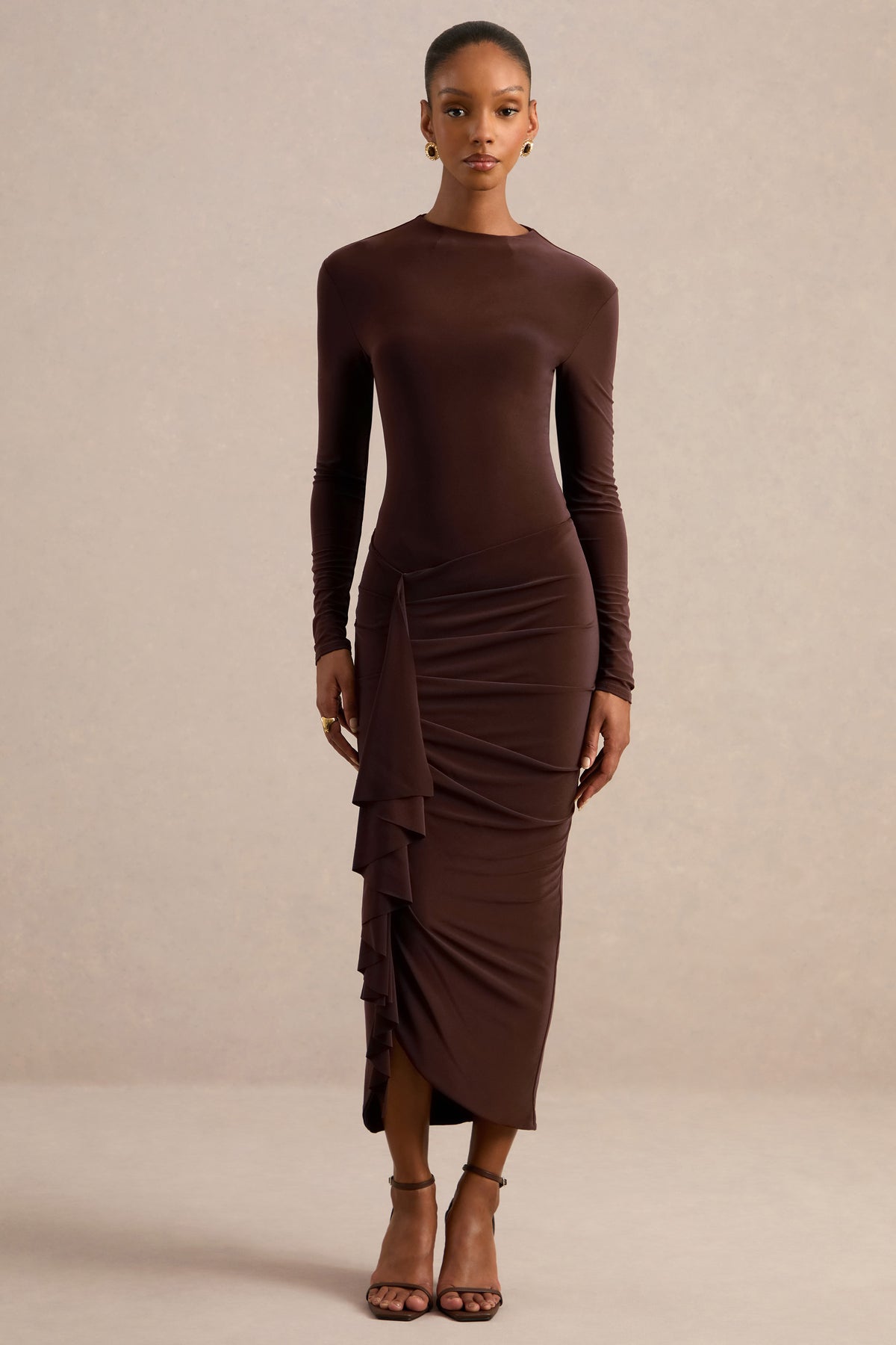 CL137832022 - Inessa _ Brown Midi Skirt With Ruffled Detailing0.jpg