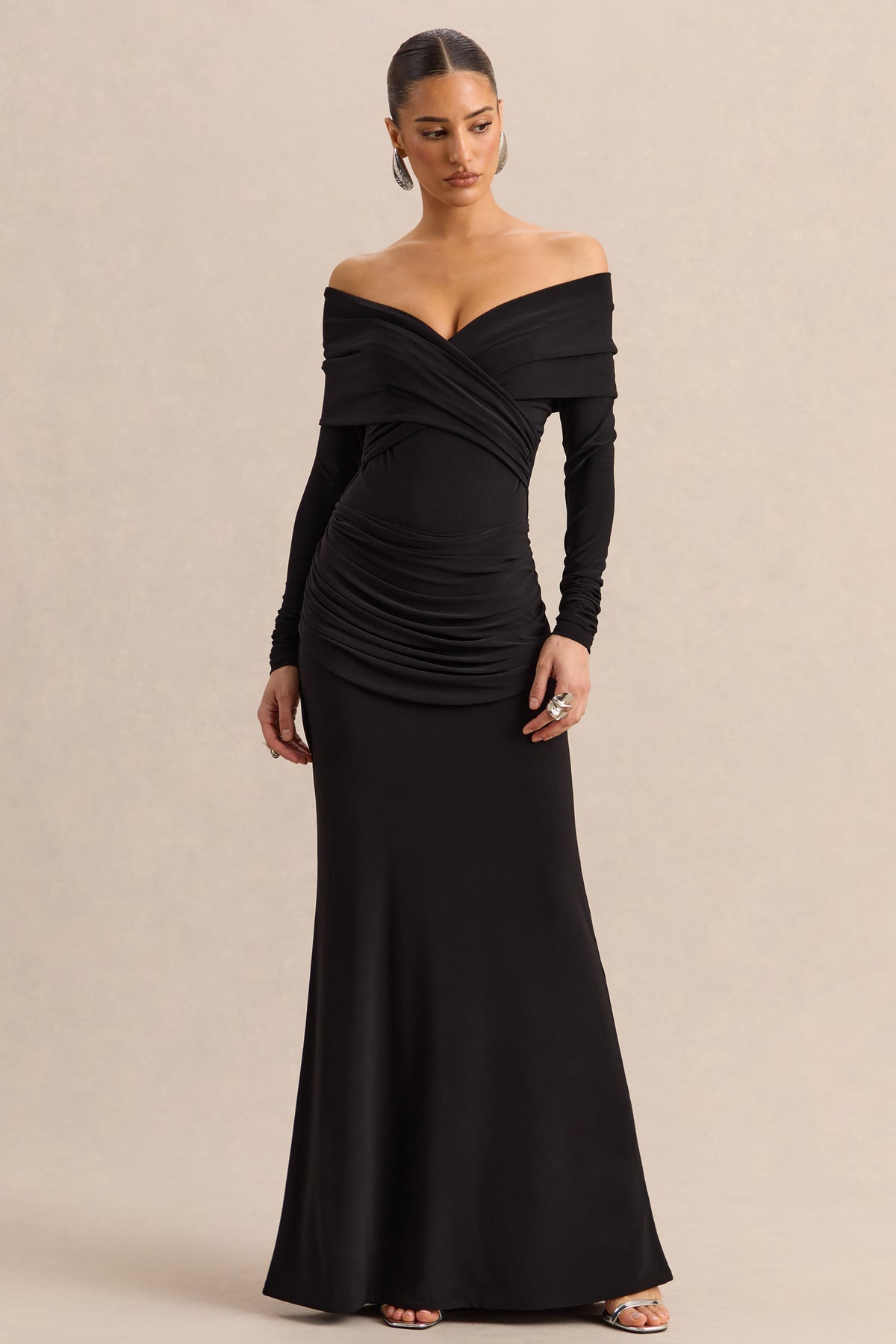 ECM_HR_CL137820001---Kaelis-_-Black-Bardot-Neck-Bodysuit-With-Long-Sleeves-+-CL137836001---Esara-_-Black-Maxi-Skirt-With-Gathered-Detailing-0.jpg