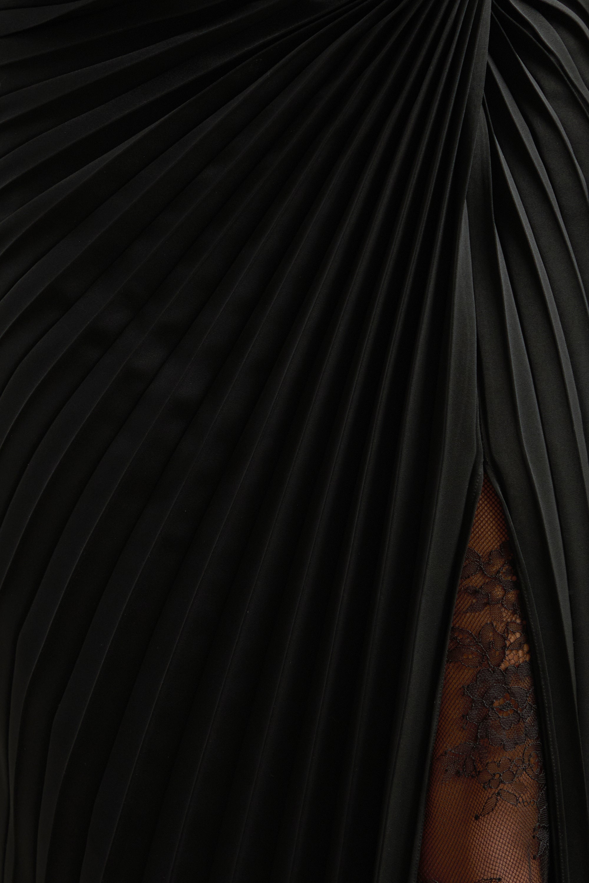 CL137853001 - Lassia | Black Satin Gathered Maxi-Skirt With Lace-Detailing3.jpg