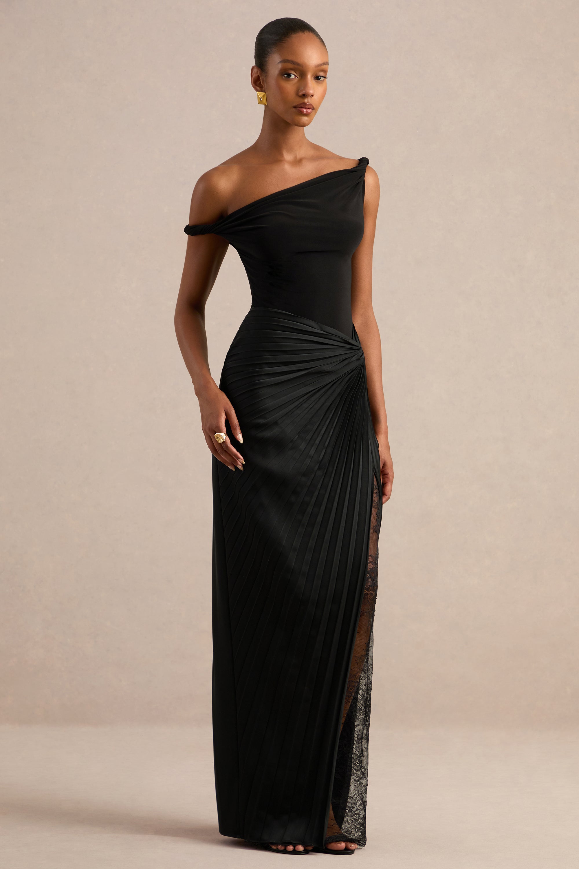 CL137853001 - Lassia | Black Satin Gathered Maxi-Skirt With Lace-Detailing8.jpg