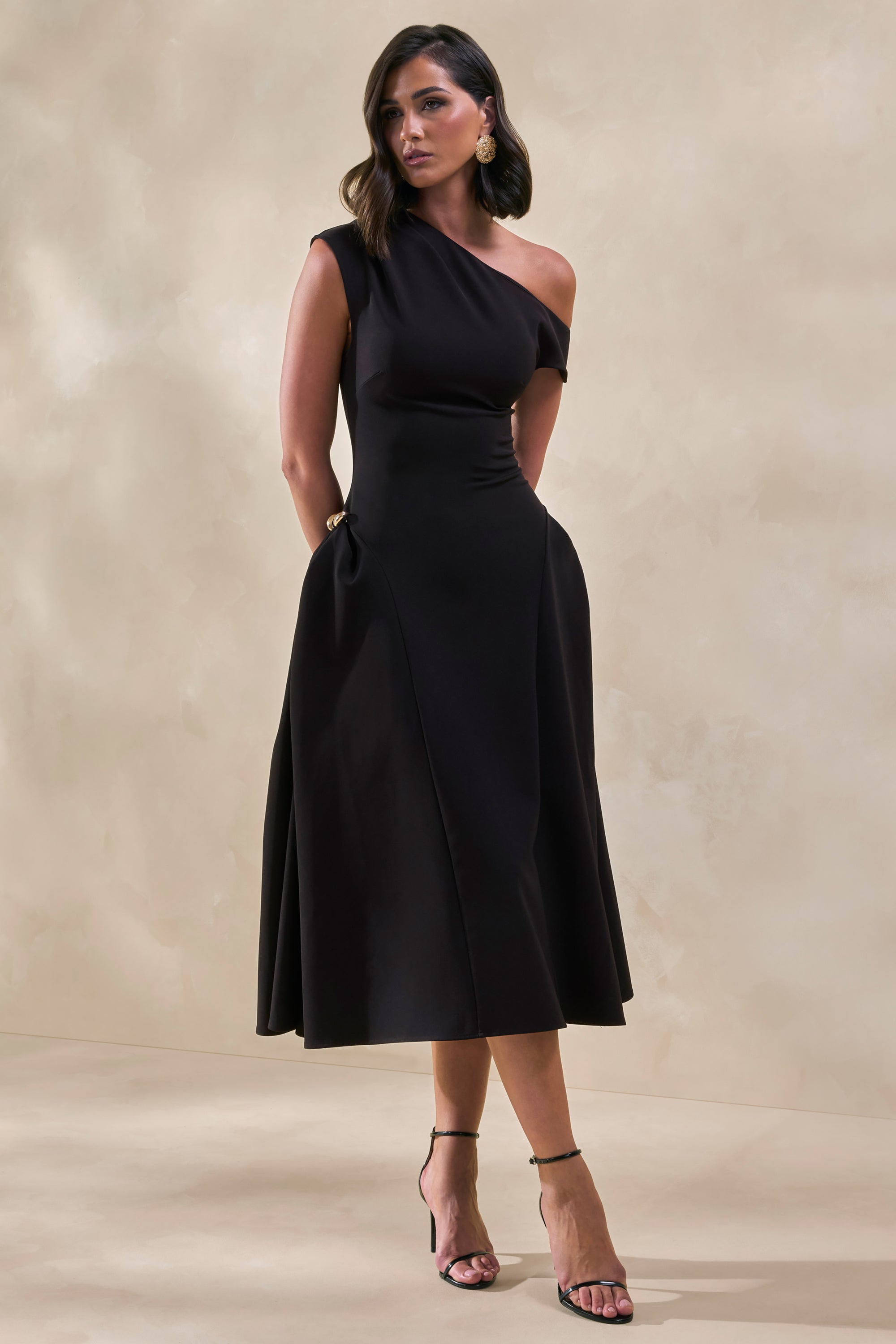 black and gold midi dress Lady Tie - Noir Tapestry Navy & and gold into a stunning colorblock design thats both elegant and daring Isla Black & Gold Metallic