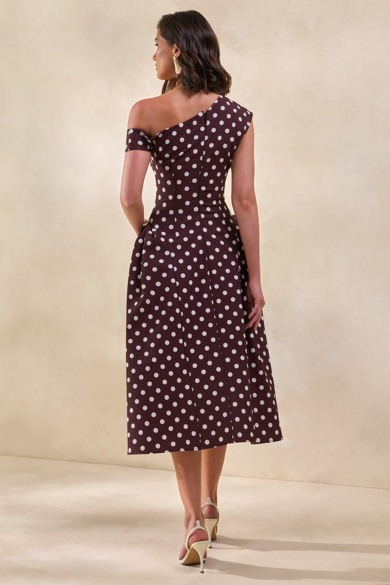 CL13786302106_ECM_HR_CL137863021_-_Celosia___Brown_Polka-Dot_Asymmetric-Neck_Midi_Dress_With_Gold-Detailing8
