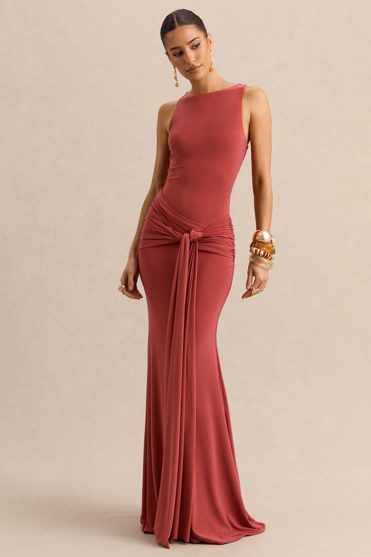 brown shoes with white dress Elegant Rust Strapless A-line Long Prom Dress with Side Slit, Evening –  AlineBridal main image 0