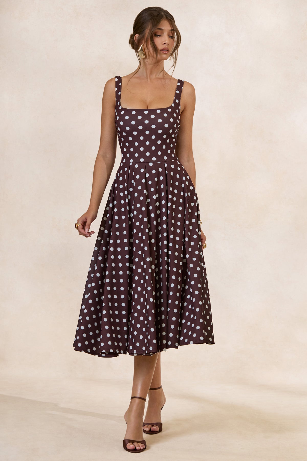 CL137929021 - Lumera _ Brown Polka-Dot Square-Neck Midi Dress2.jpg
