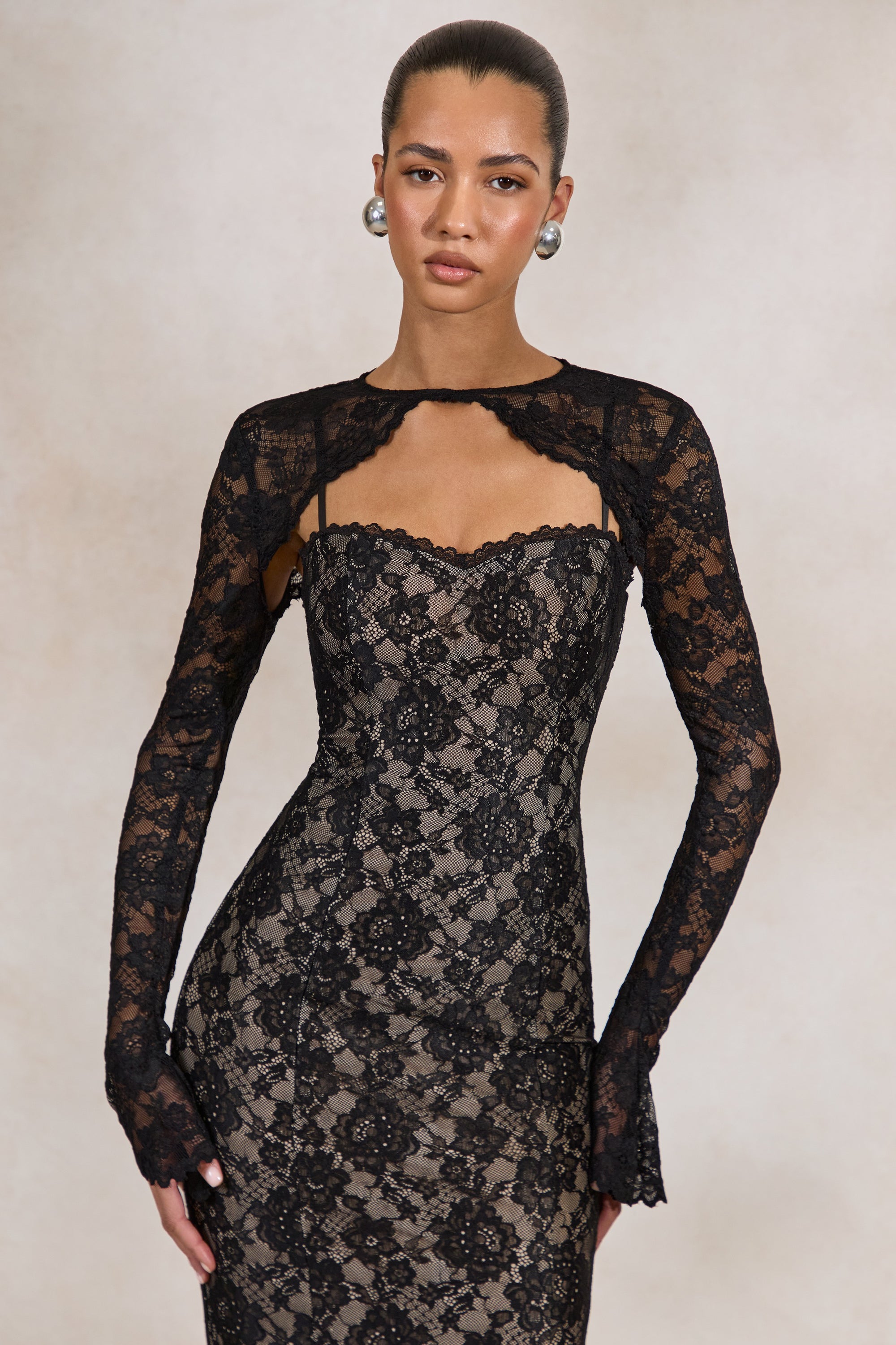 lace sweetheart bodycon dress Black Lace Sweetheart Strapless Bodycon Homecoming Dress Black / US 10