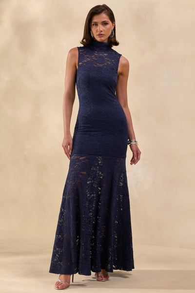 blue lace maxi dress Esalyn kaftan one size Size:XL (17 1/4 neck - 34/35 sleeve) Reformation Aubree Linen Mini Boat neckline
