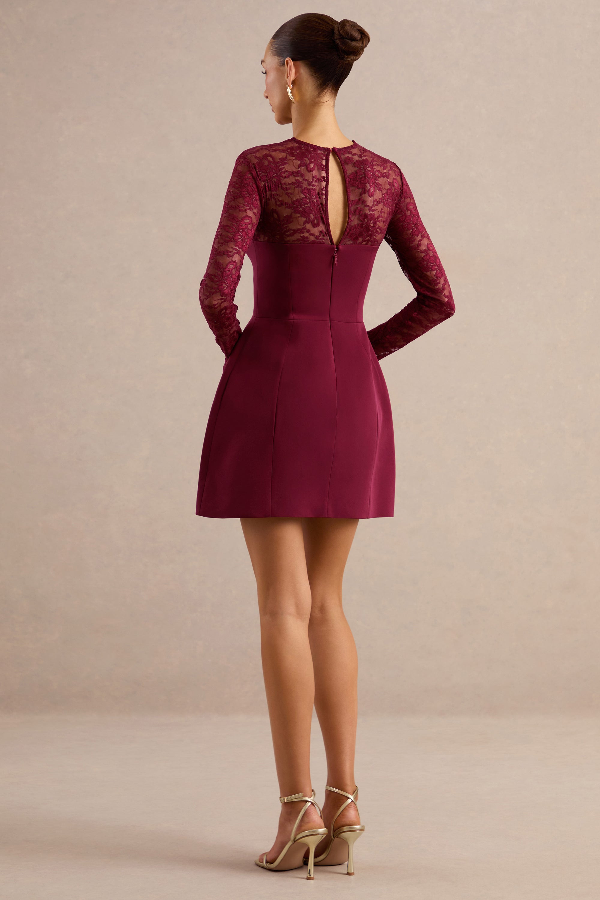ECM_HR_CL138041102 - Aerin | Burgundy High-Neck Mini Dress With Long-Lace Sleeves6.jpg