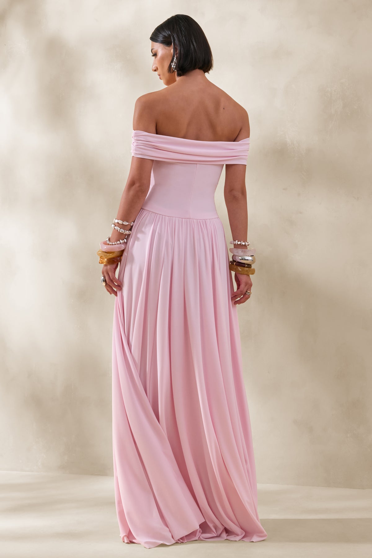 revolve pink off the shoulder dress Blush Pink Dress Off The Shoulder