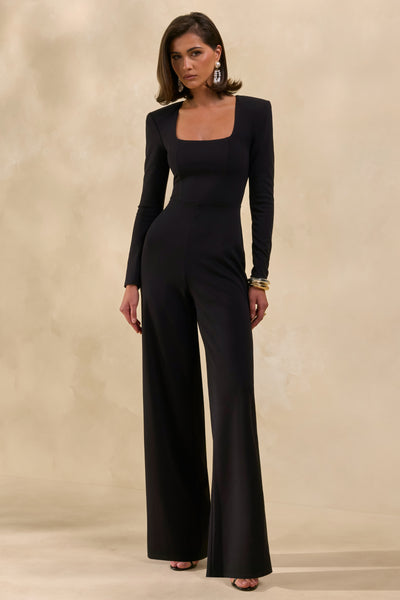 Square Neck Jumpsuit｜ウォッシャブル/防シワ Square Neck Jumpsuit｜ウォッシャブル/防シワ Square Neck Jumpsuit