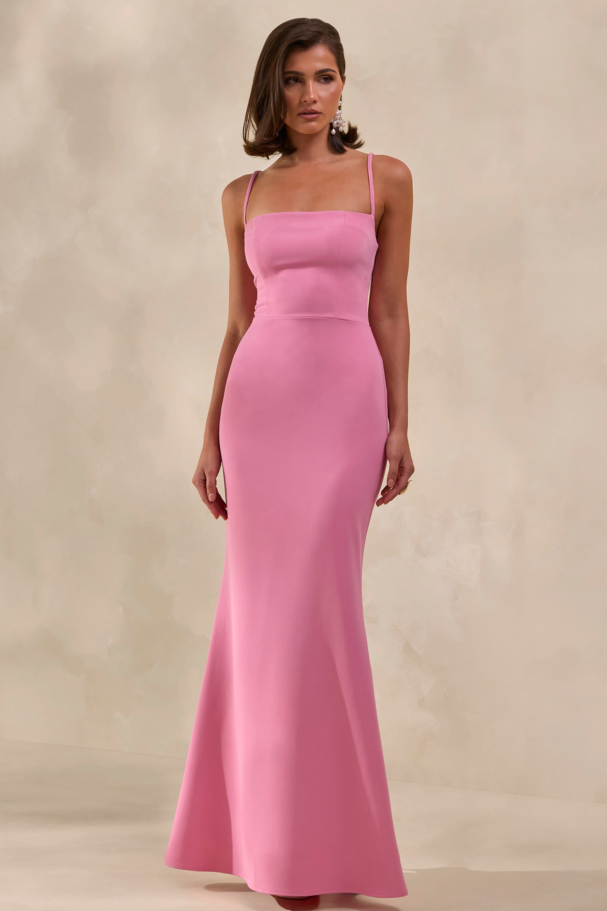 satin square neck maxi dress Fiona Black Satin Square Neck Maxi Dress