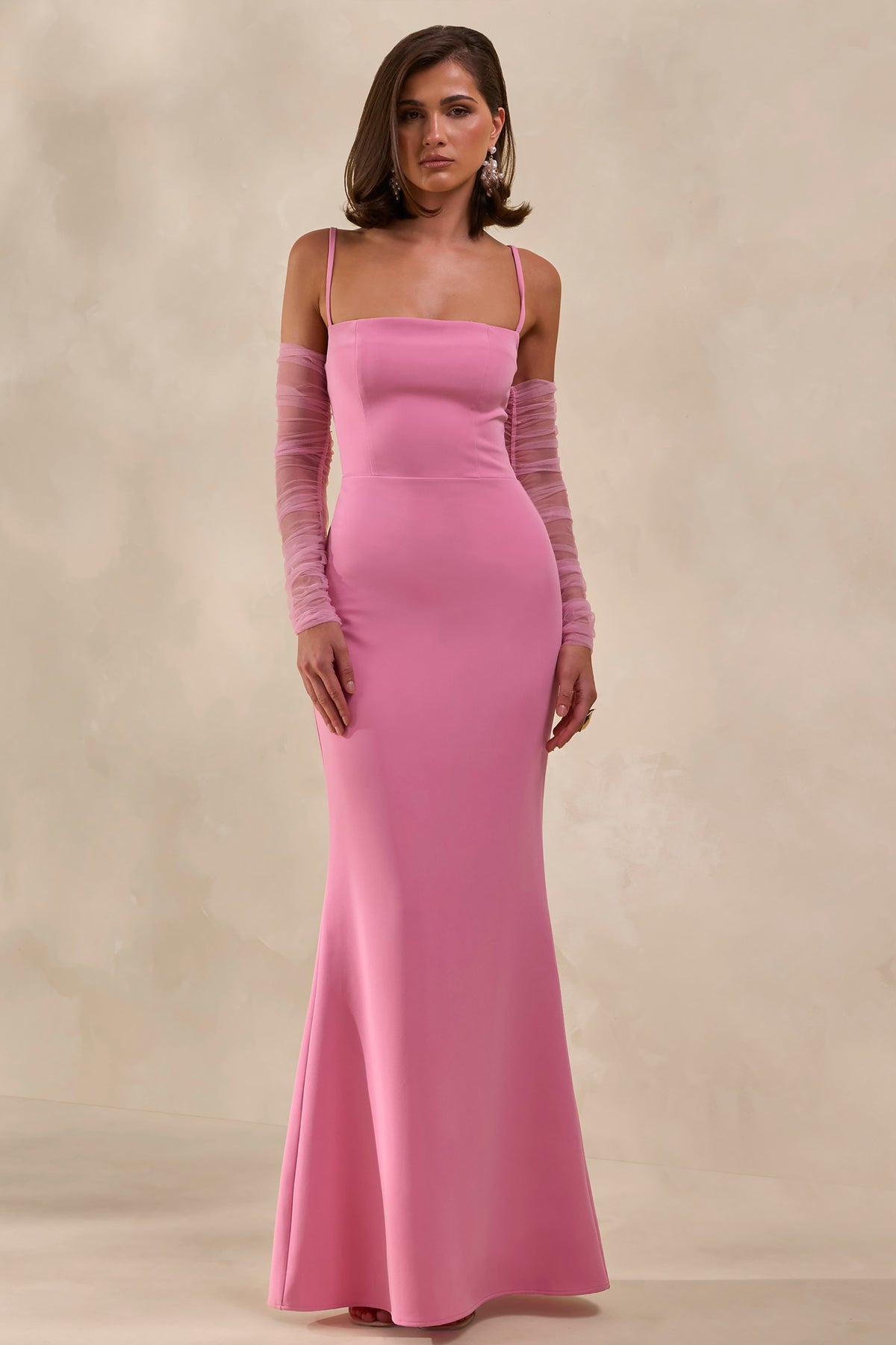 Zavira Pink Mesh Long Sleeves – Club L London