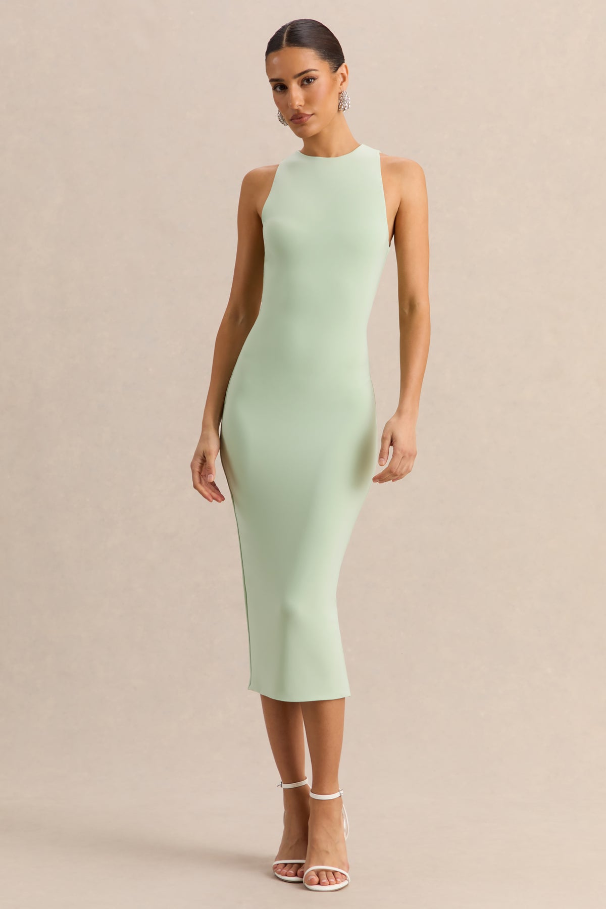 Mirana | MINT High-Neck Midi-Dress - UK 10 MINT Mirana | MINT High-Neck Midi-Dress - UK 10 MINT