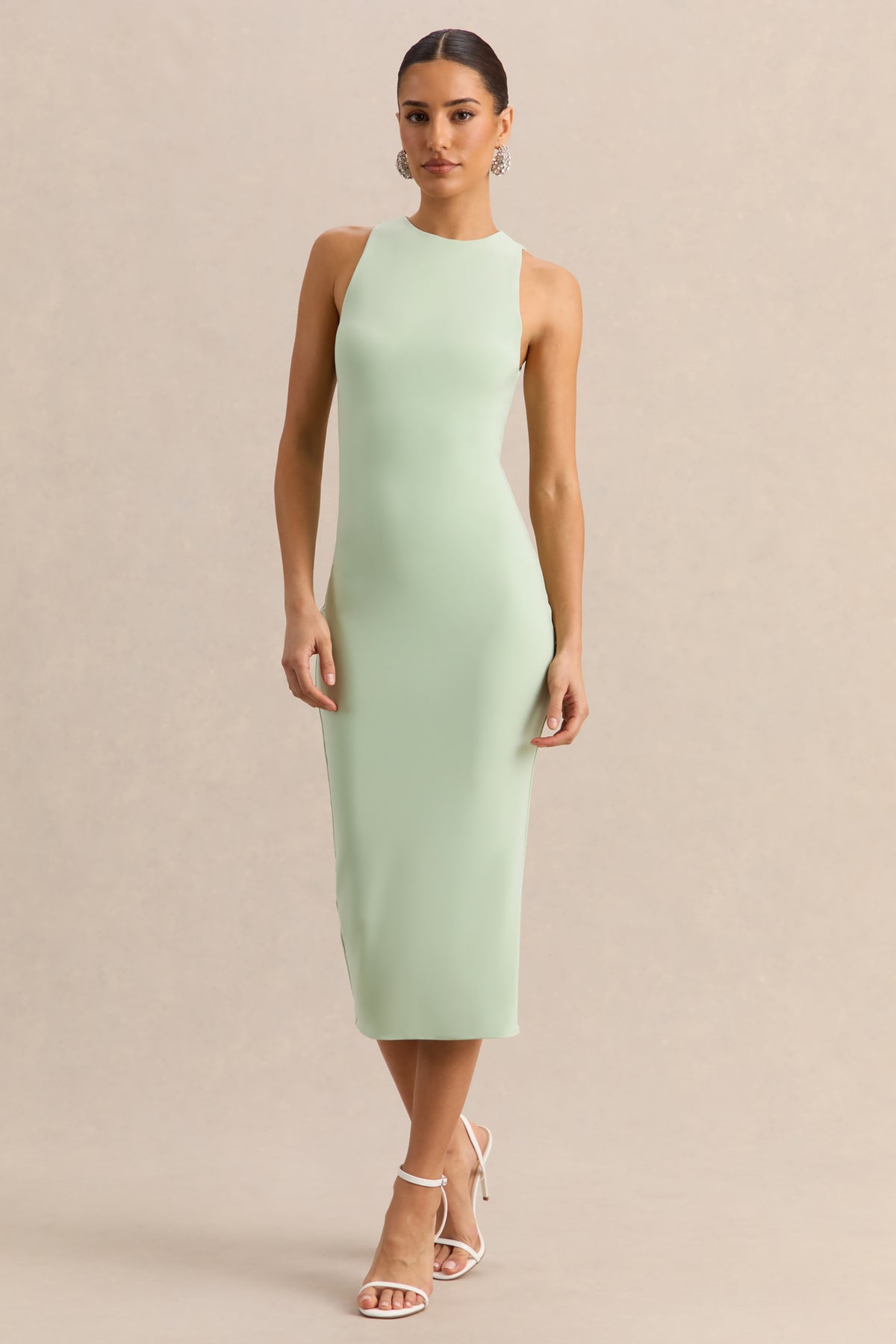 Mirana Mint High-Neck Midi-Dress – Club L London Mirana Mint High-Neck Midi-Dress – Club L London
