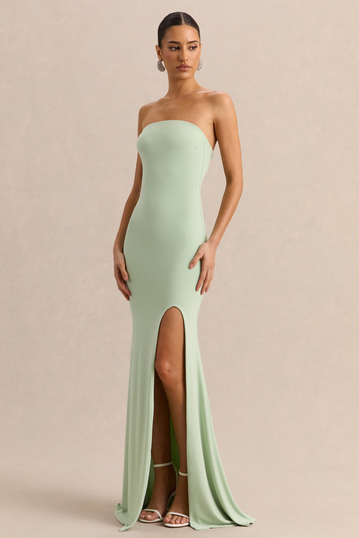 Melva Mint Bandeau Maxi Dress – Club L London