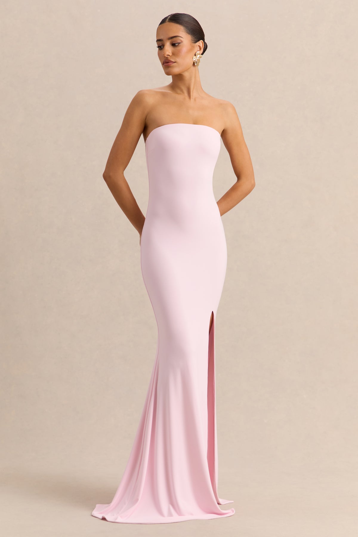 bandeau mermaid dress AOSHABABI Black Sleeveless Bandeau Mermaid Maxi Dress, Lace Patchwork + Boned Design To Accentuate Waistline, Open Back With Tie, Suitable For Formal Occasions, Galas, Weddings, Music Festivals, Parties, Graduations, Cocktail Events, Dates,