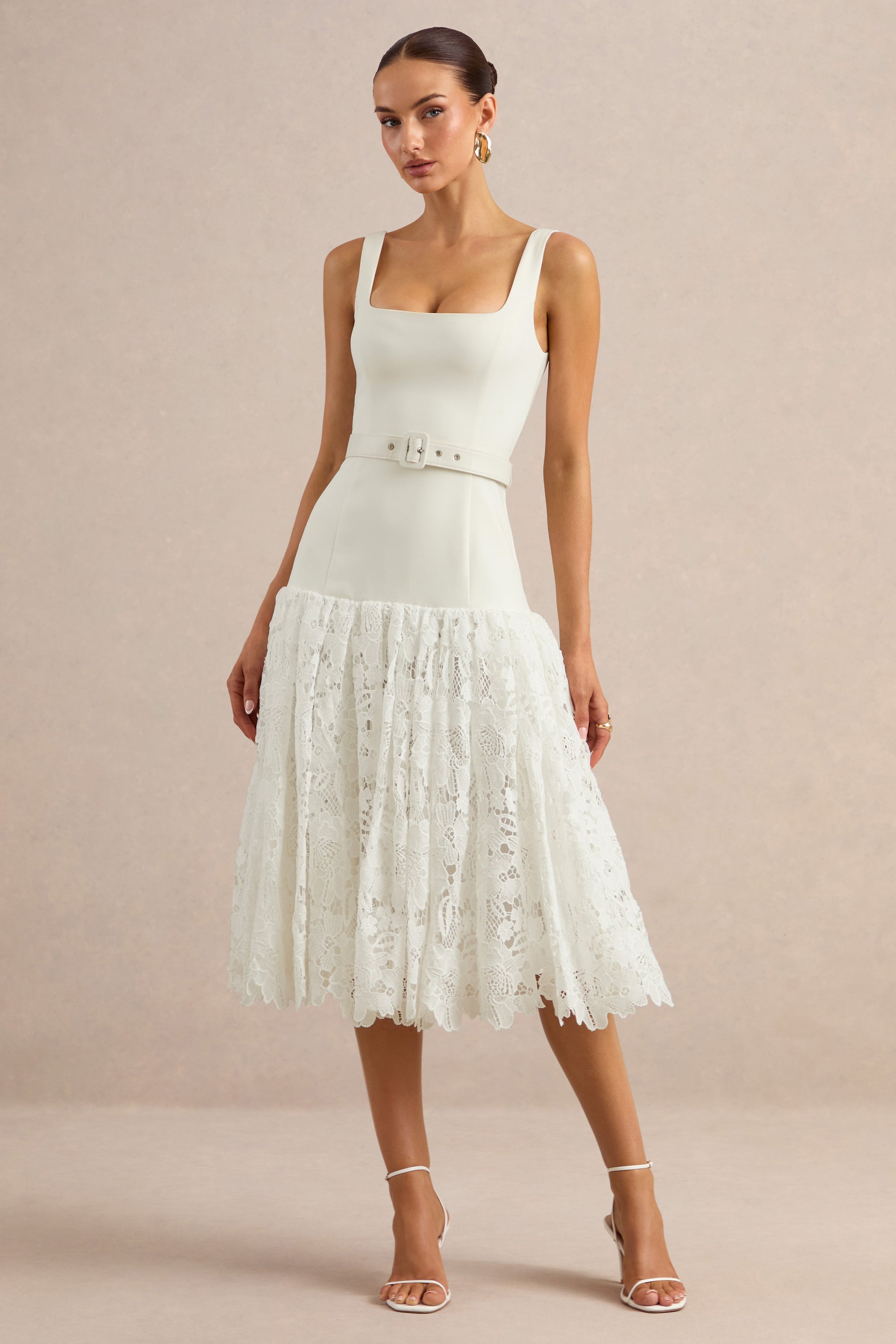 ECM_HR_CL138094110 - Norrie | White Square-Neck Midi Dress With Voluminous Lace Skirt 0.jpg