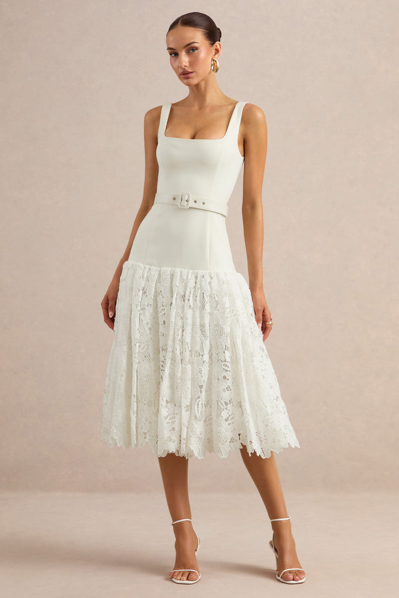 ECM_HR_CL138094110 - Norrie | White Square-Neck Midi Dress With Voluminous Lace Skirt 0.jpg