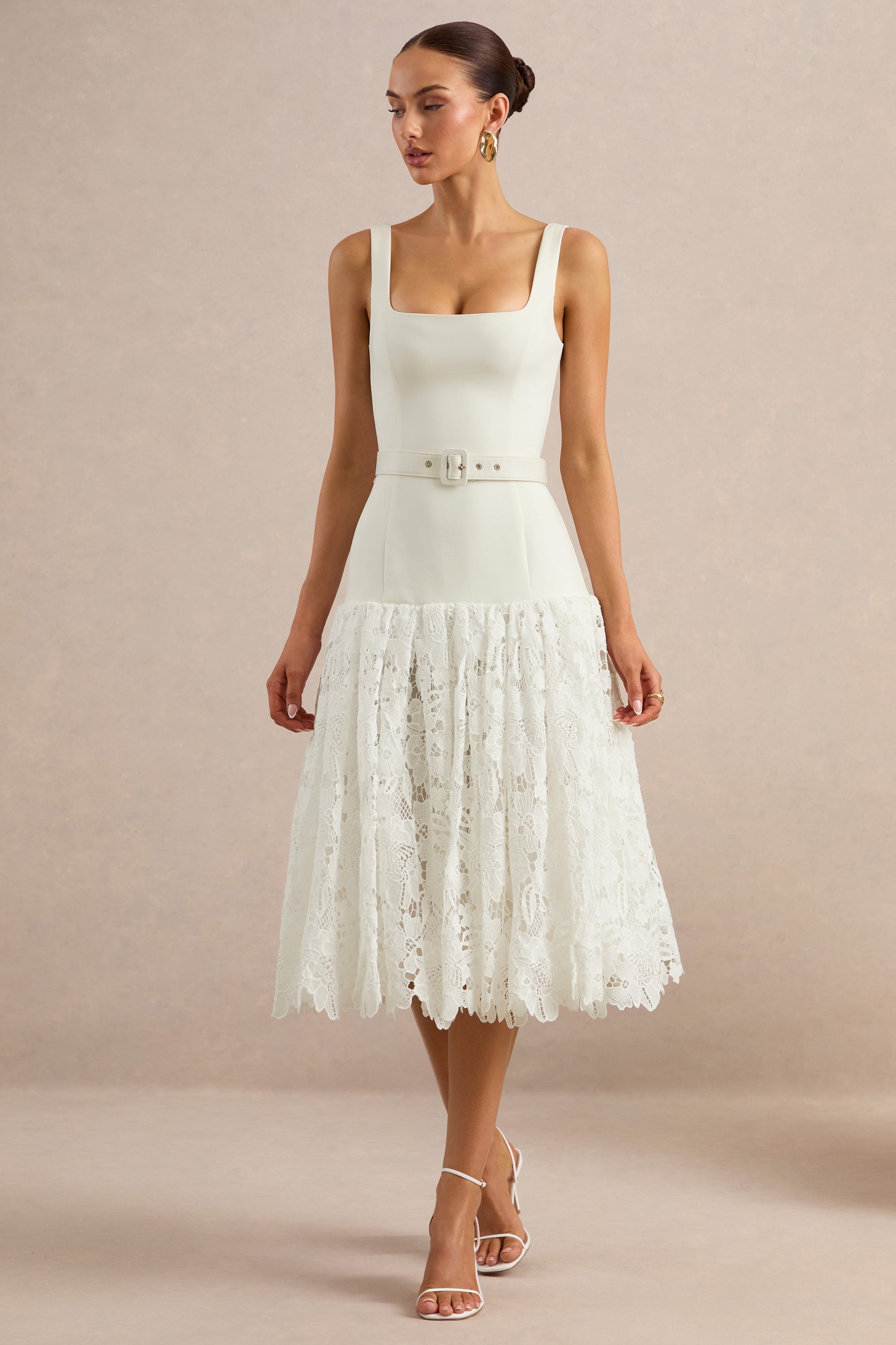 ECM_HR_CL138094110 - Norrie | White Square-Neck Midi Dress With Voluminous Lace Skirt 1.jpg