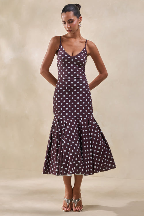 ECM_HR_CL138096021---Masie-Brown-Polka-Dot-Mesh-Maxi-Skirt-With-Drop-Waist-+-CL138097021--Rayna-Brown-Polka-Dot-V-Neck-Bodysuit0.jpg