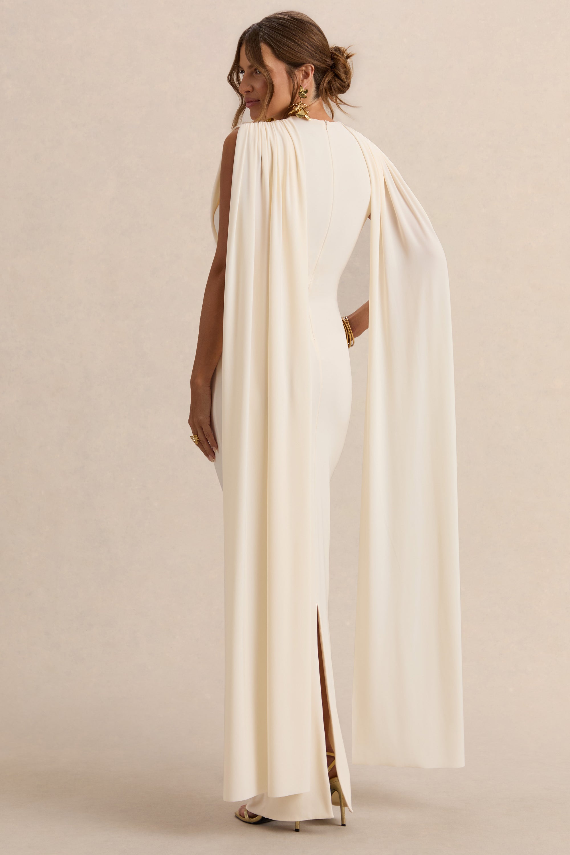 cream maternity maxi dress Cream Pleated V Neck Maternity Maxi Dress