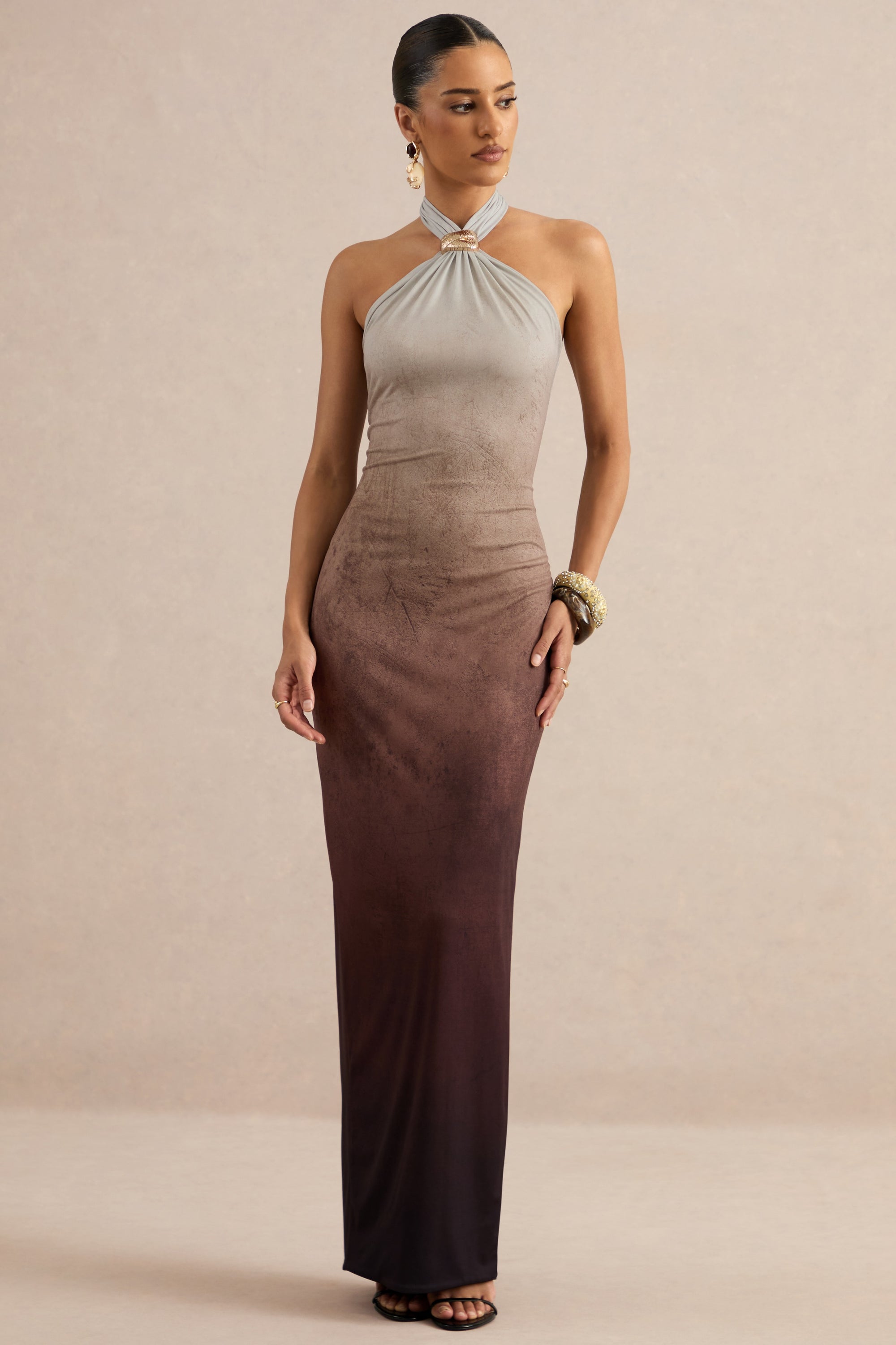 ECM_HR_CL138118021 - Thera | Brown Ombre Halter-Neck Maxi Dress With Gold Detail2.jpg