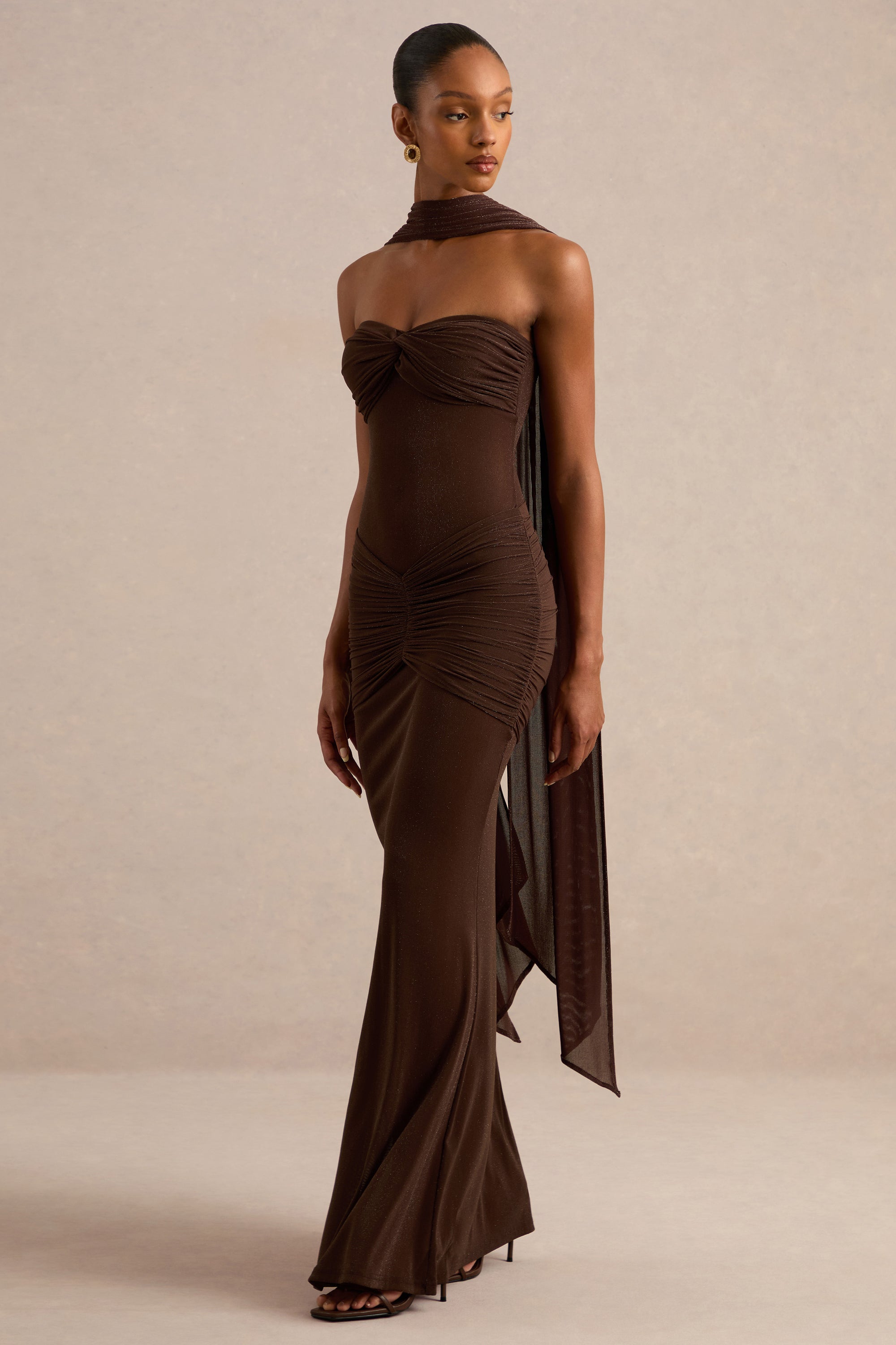 ECM_HR_CL138119021 - Ursa _ Brown Sheer Bandeau-Neck Maxi Dress With Scarf Detail And Gathered Detailing2.jpg