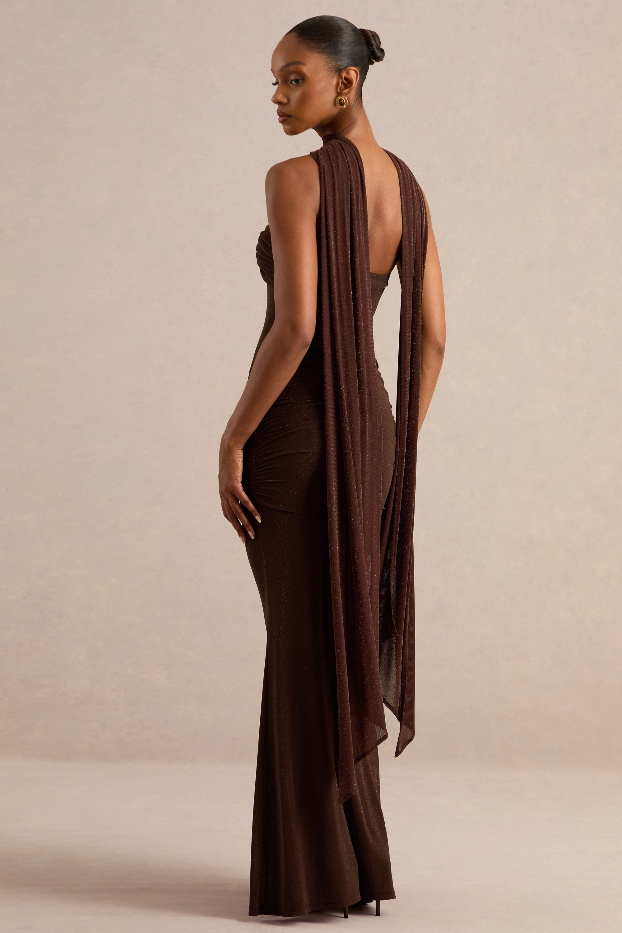 ECM_HR_CL138119021 - Ursa _ Brown Sheer Bandeau-Neck Maxi Dress With Scarf Detail And Gathered Detailing6.jpg