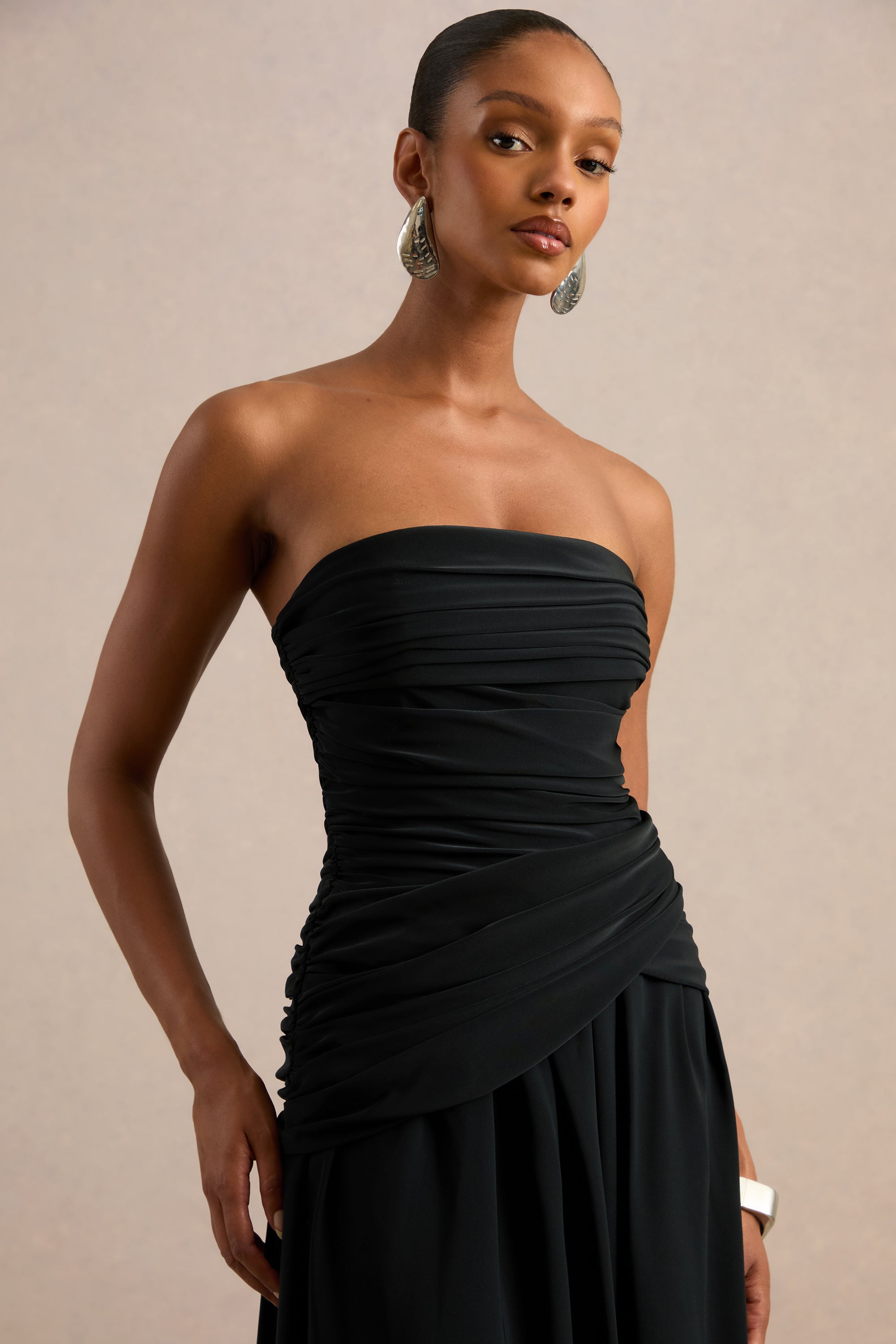 ECM_HR_CL138171001 - Alvilda | Black Satin Maxi Dress With Draped Detailing 4.jpg