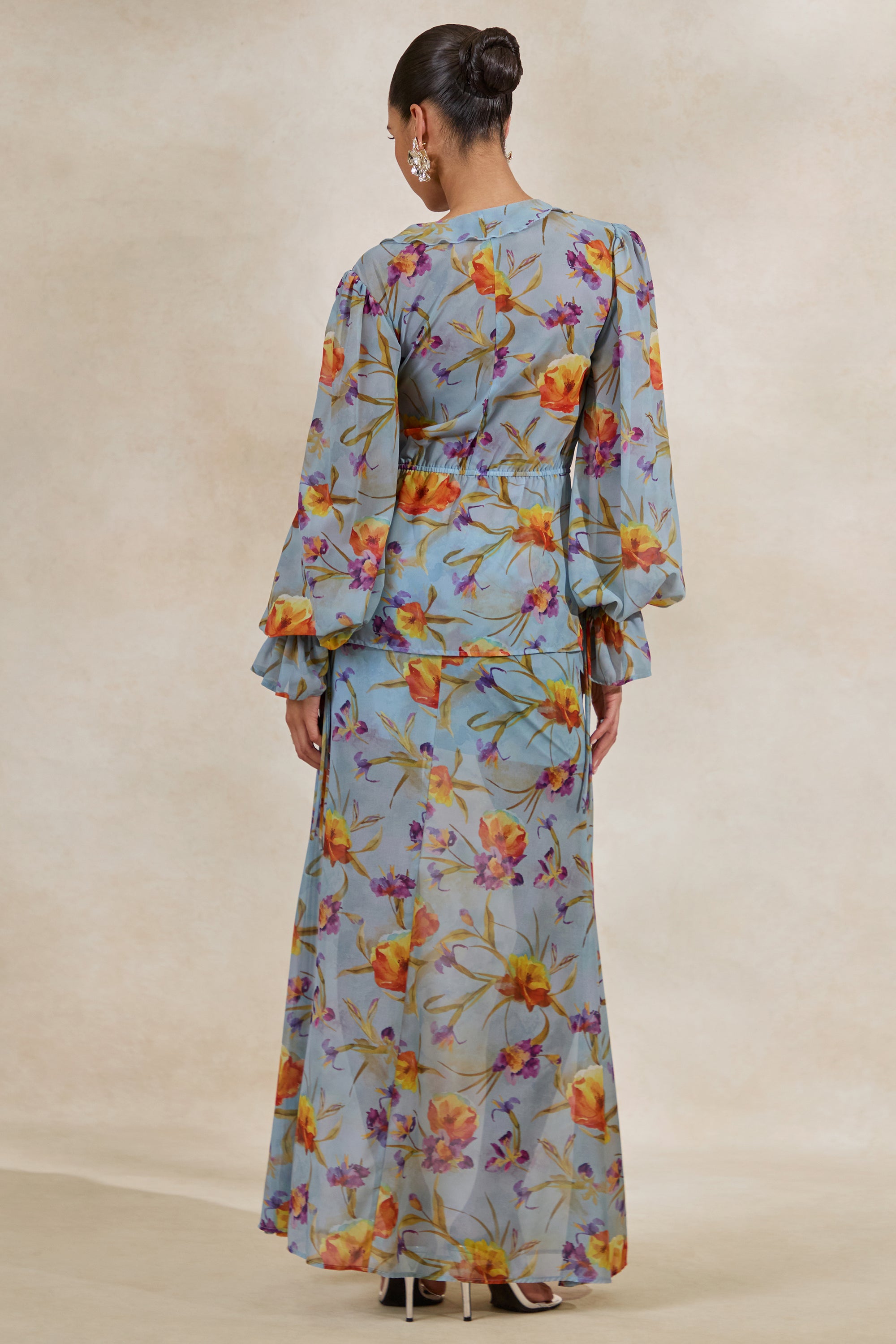 CL138216016 - Alveta _ Blue Floral Chiffon Sheer Maxi Skirt0 2.jpg