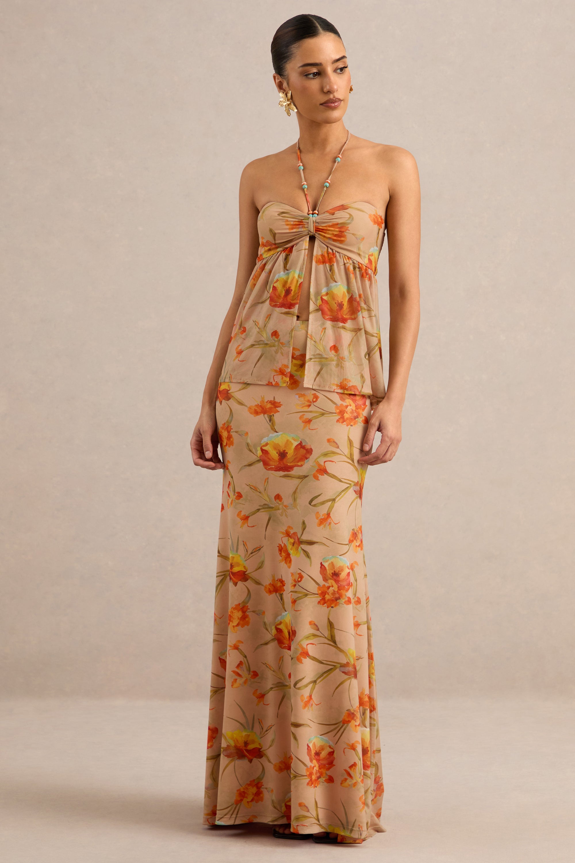 CL138222070 - Flaviah | Orange Floral Print Mesh Maxi Skirt0.jpg