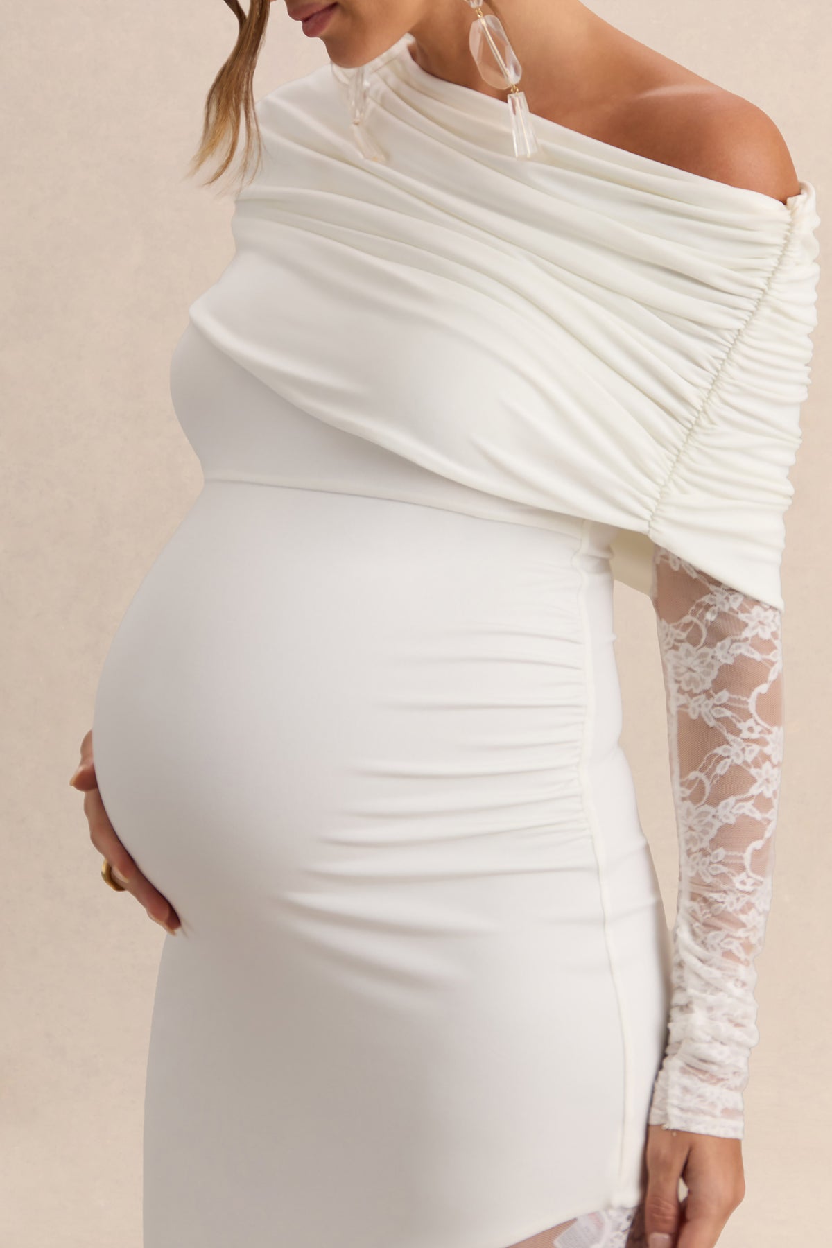 white maternity cocktail dress Angel Maternity lodie Maternity Short Sundress in White