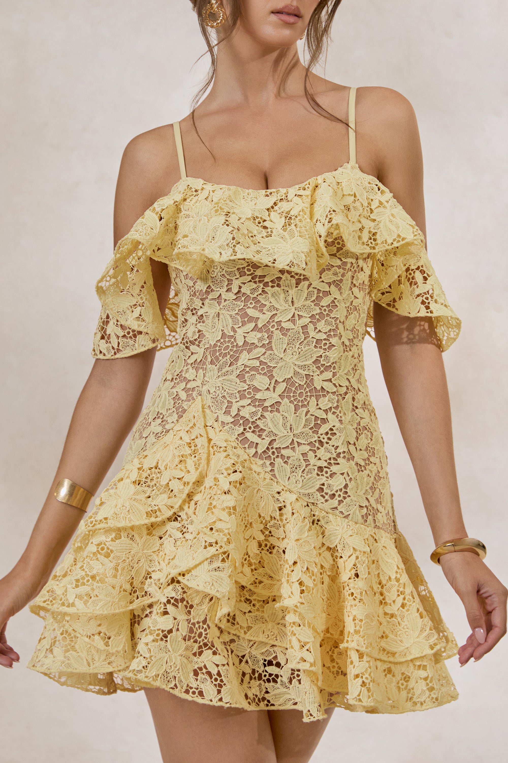lipsy yellow lace dress Lipsy Day dress - yellow - (Pre-owned)