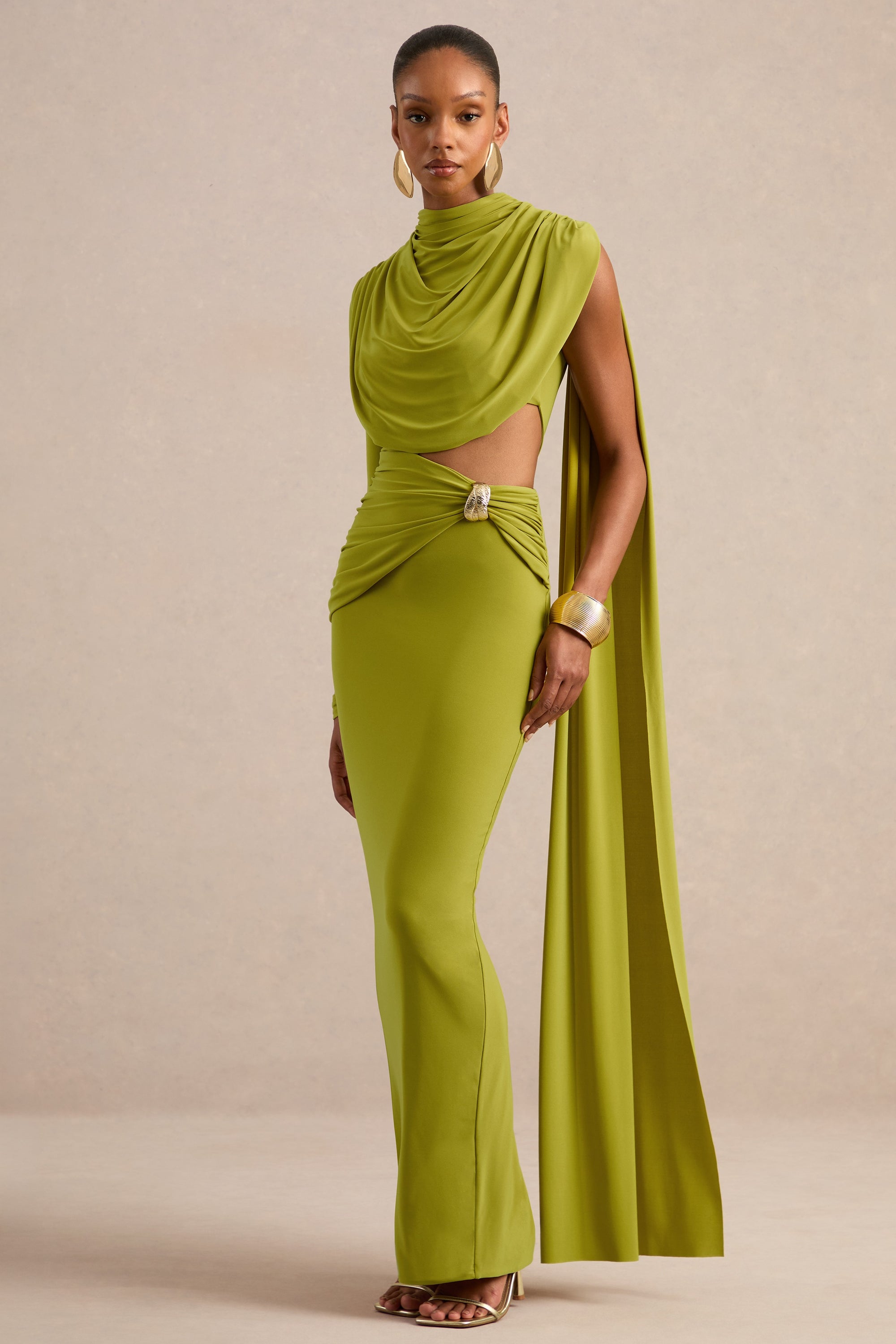 ECM_HR_CL138265031 - Esmaria _ Olive High-Neck Maxi Dress With Gold Detail And Sash4.jpg