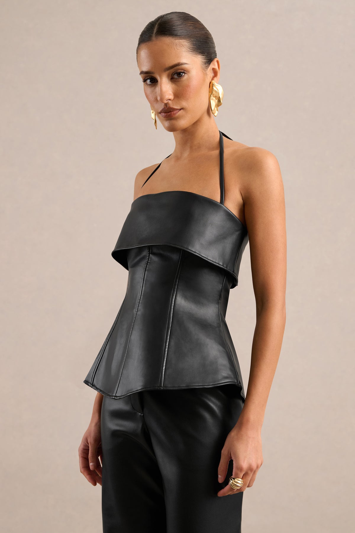 CL138273001 - Gaelina - Black Halter-Neck Tailored Top15.jpg