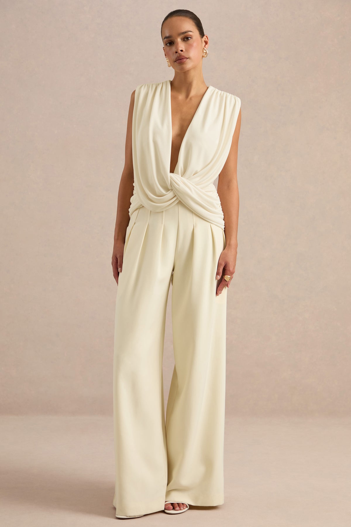 ECM_HR_CL138280111 - Larina Cream Extreme Plunge-Neck Wrapped Top0.jpg