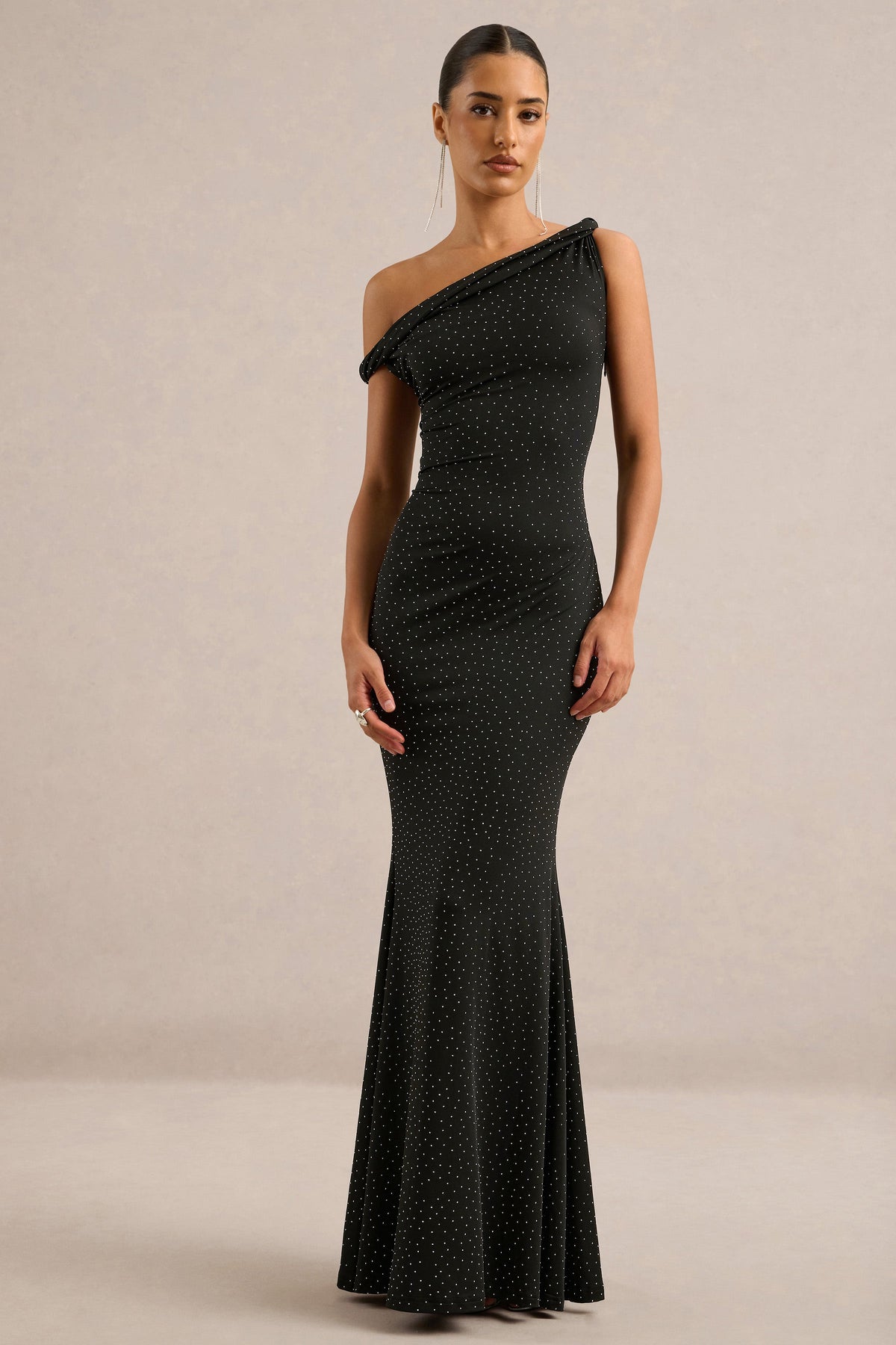 CL13831100106_ECM_HR_CL138311001_-_Elfrida_Black_Hotfix_Twisted_Asymmetric-Neck_Maxi_Dress1