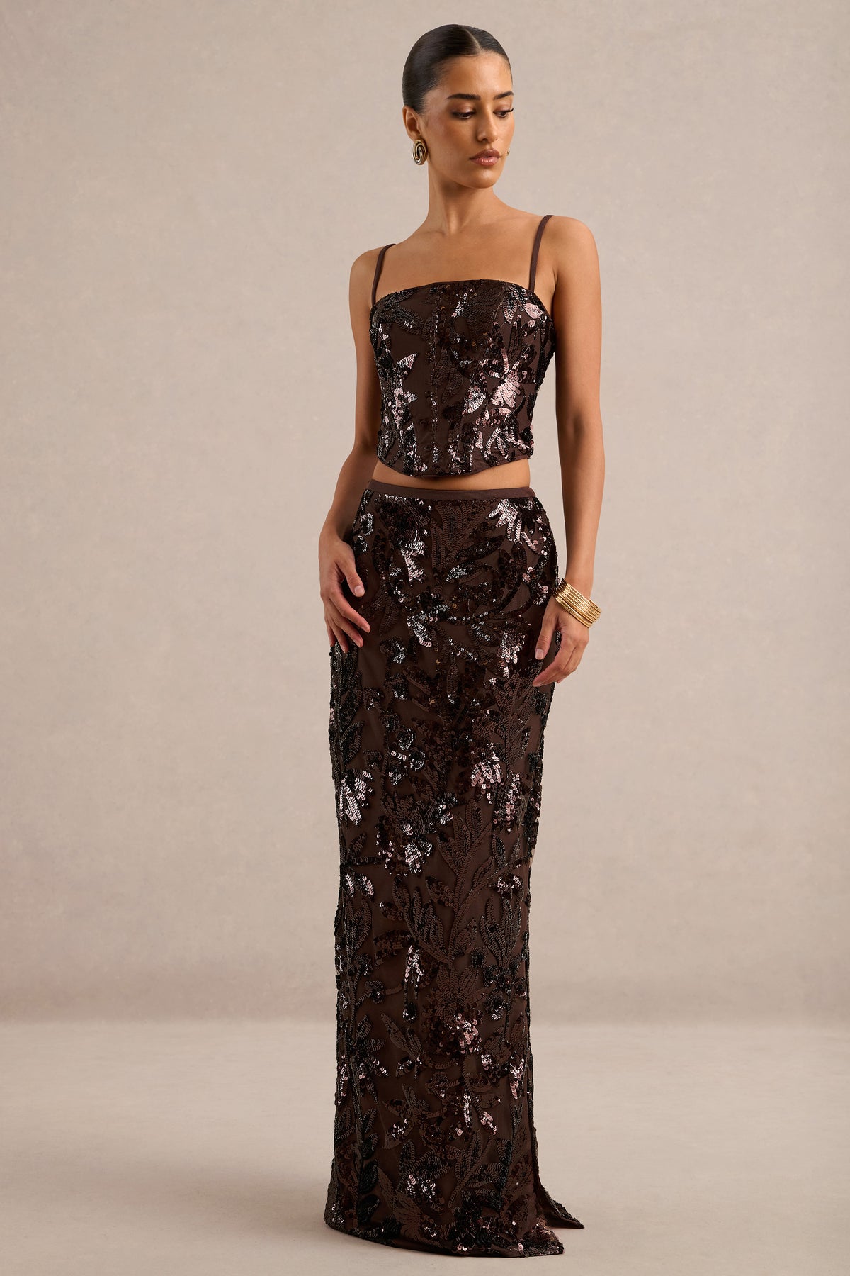 ECM_HR_CL138381021 - Odile | Brown Embellished Square-Neck Top + CL138382021 - Oksana | Brown Printed Mesh Maxi Skirt8.jpg