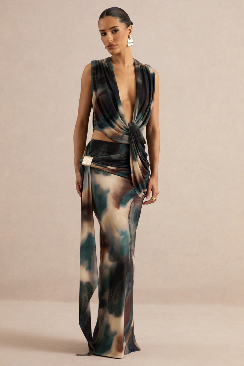 ECM_HR_Lilias Black And Blue Ombre Print Extreme Plunge-Neck Top CL138400132 cl138401132 co ord  131.jpg