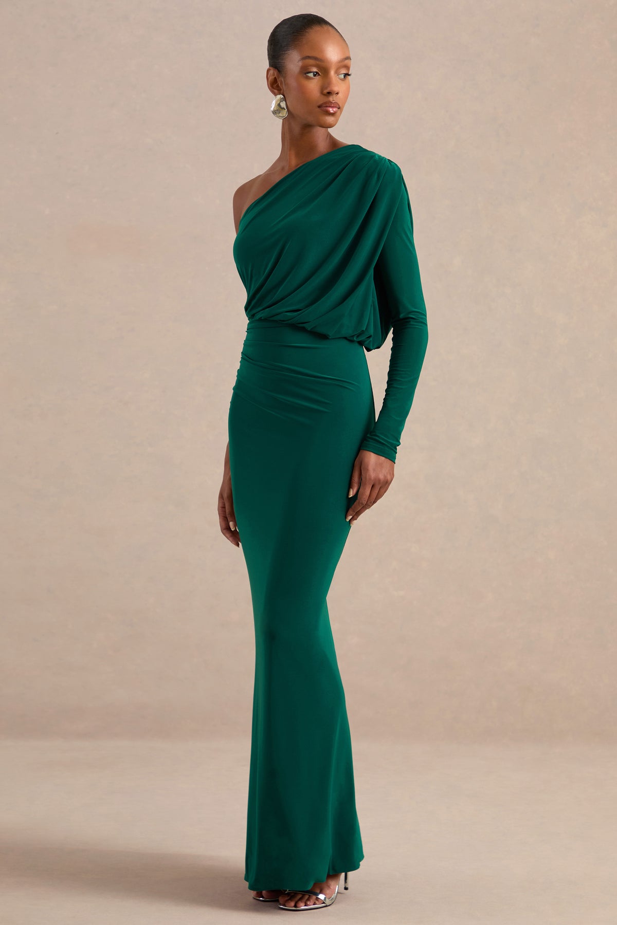 ECM_HR_CL138409030_Arlinae Bottle Green Satin High-Neck Maxi Dress With Feather Trim Accessory 9.jpg