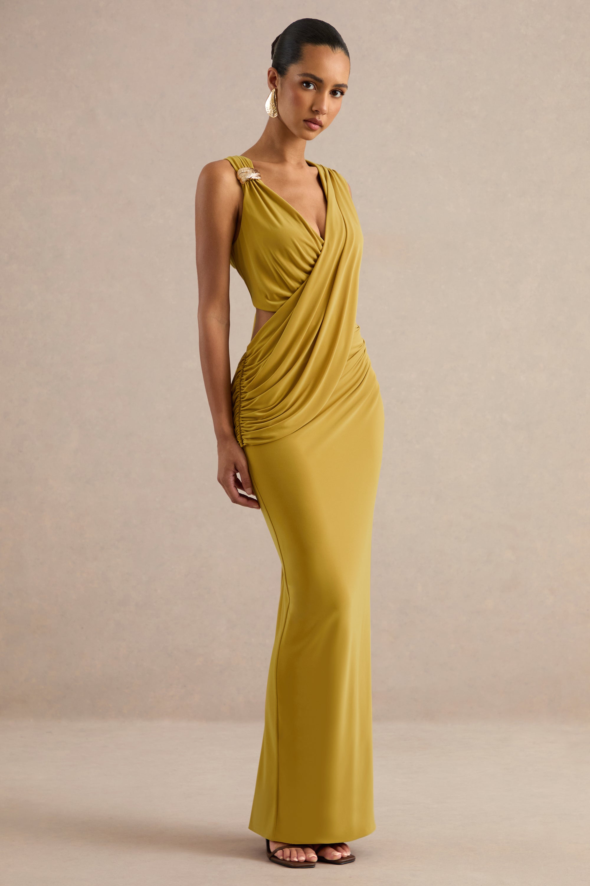 ECM_HR_CL138428122 - Tahlia _ Mustard Plunge-Neck Maxi Dress With Draped Detailing And Gold Detail 3.jpg