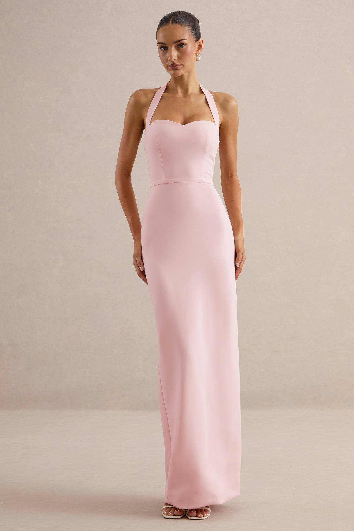 sweetheart halter neck dress Heloira while a zip fastening Color:FUCHSIA-RED Mrulic dresses for women Bodycon Dresses